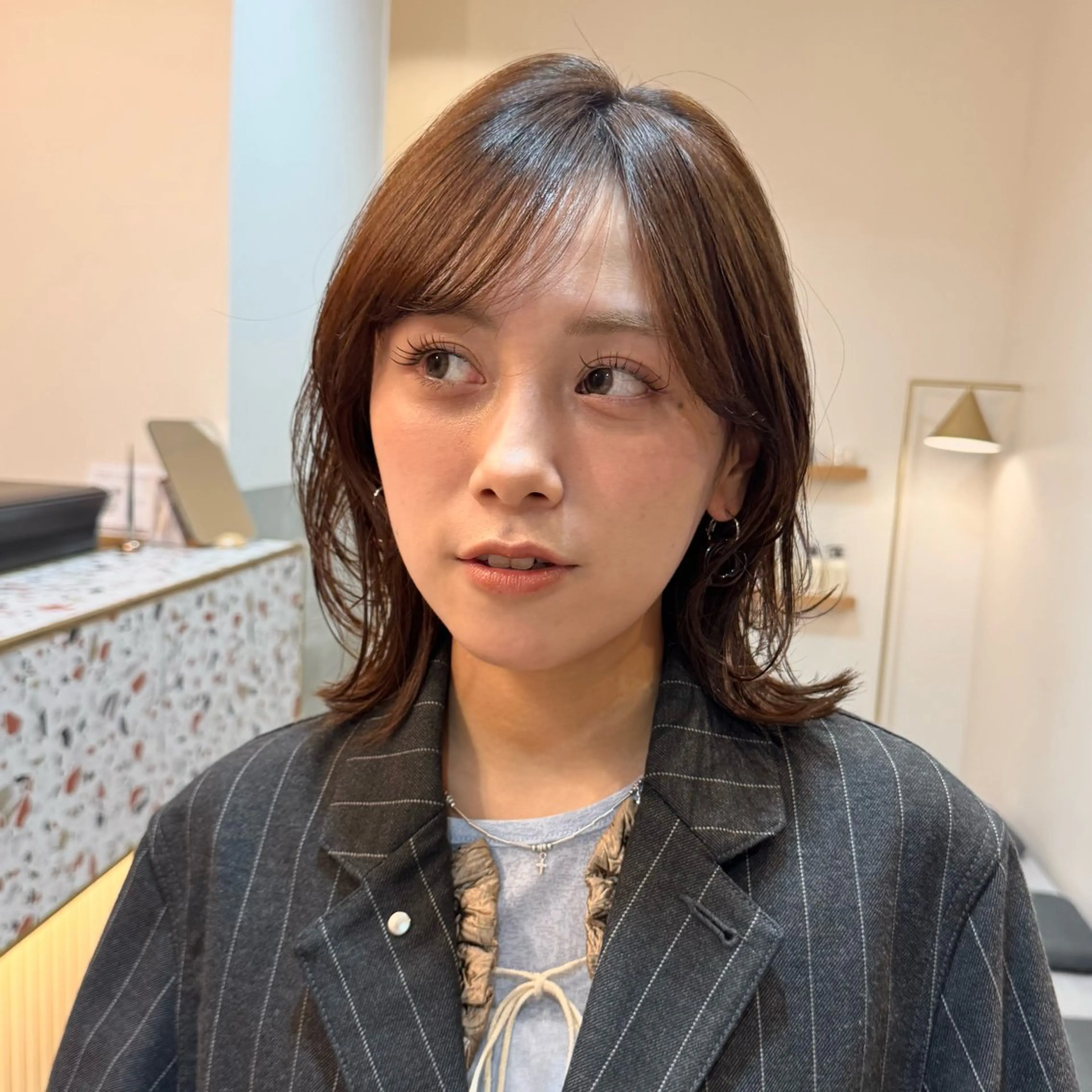 ミディアム カラー カット ヘアカラー トリートメント 🌈透明感カラー/レ イヤー/Nana🌈のヘアスタイル