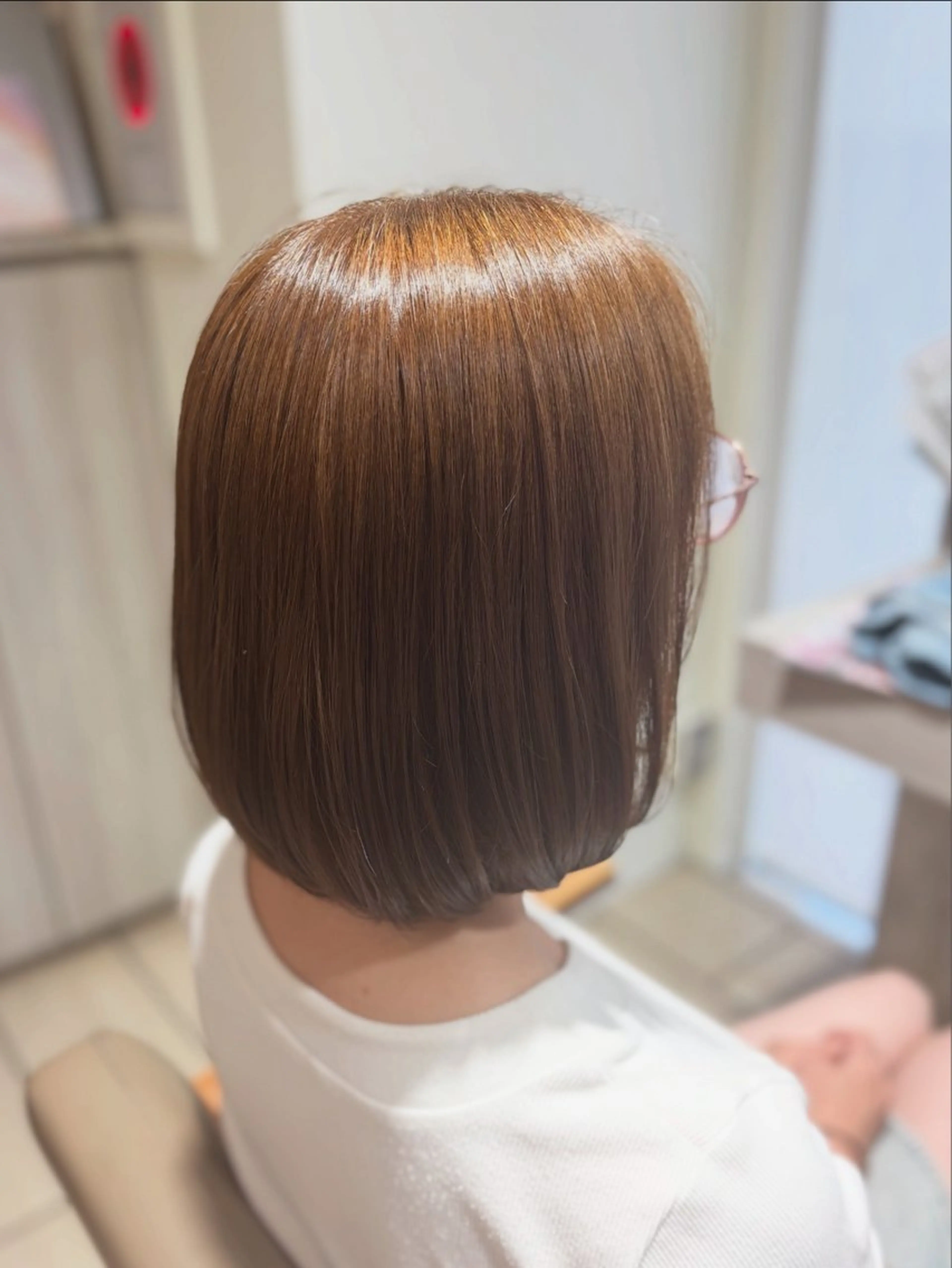 ミディアム カラー ベージュカラー トリートメント カットパーマ無料🌈 芝本晴奈🌼*･のヘアスタイル