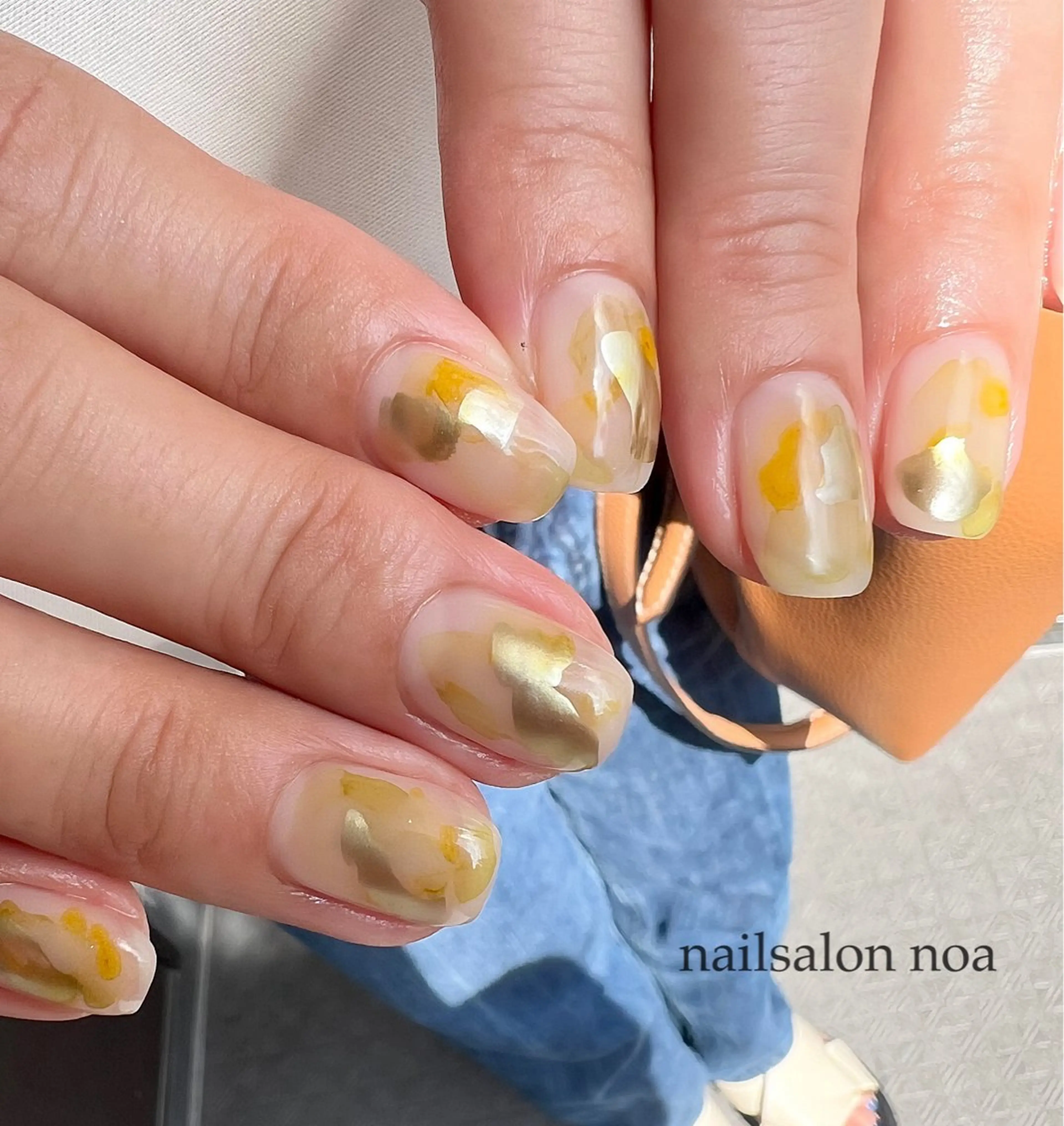 ネイル ジェルネイル ニュアンスネイル パラジェル ショートネイル シンプルネイル noa nail所属・nailist sakiのネイルデザイン
