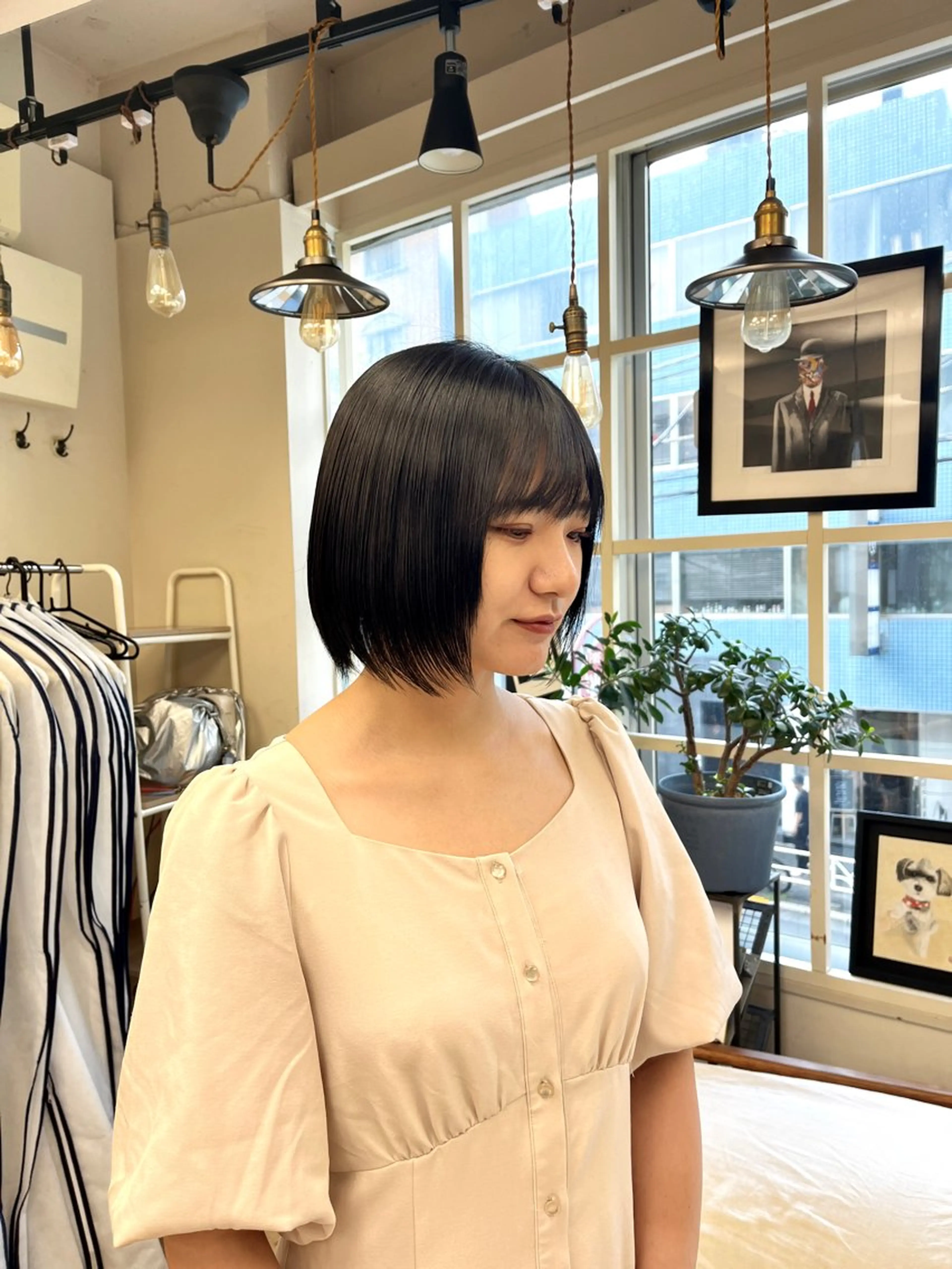 ショート カラー Gigi 代々木所属・りこ 🐈‍⬛韓国艶カラーのヘアスタイル
