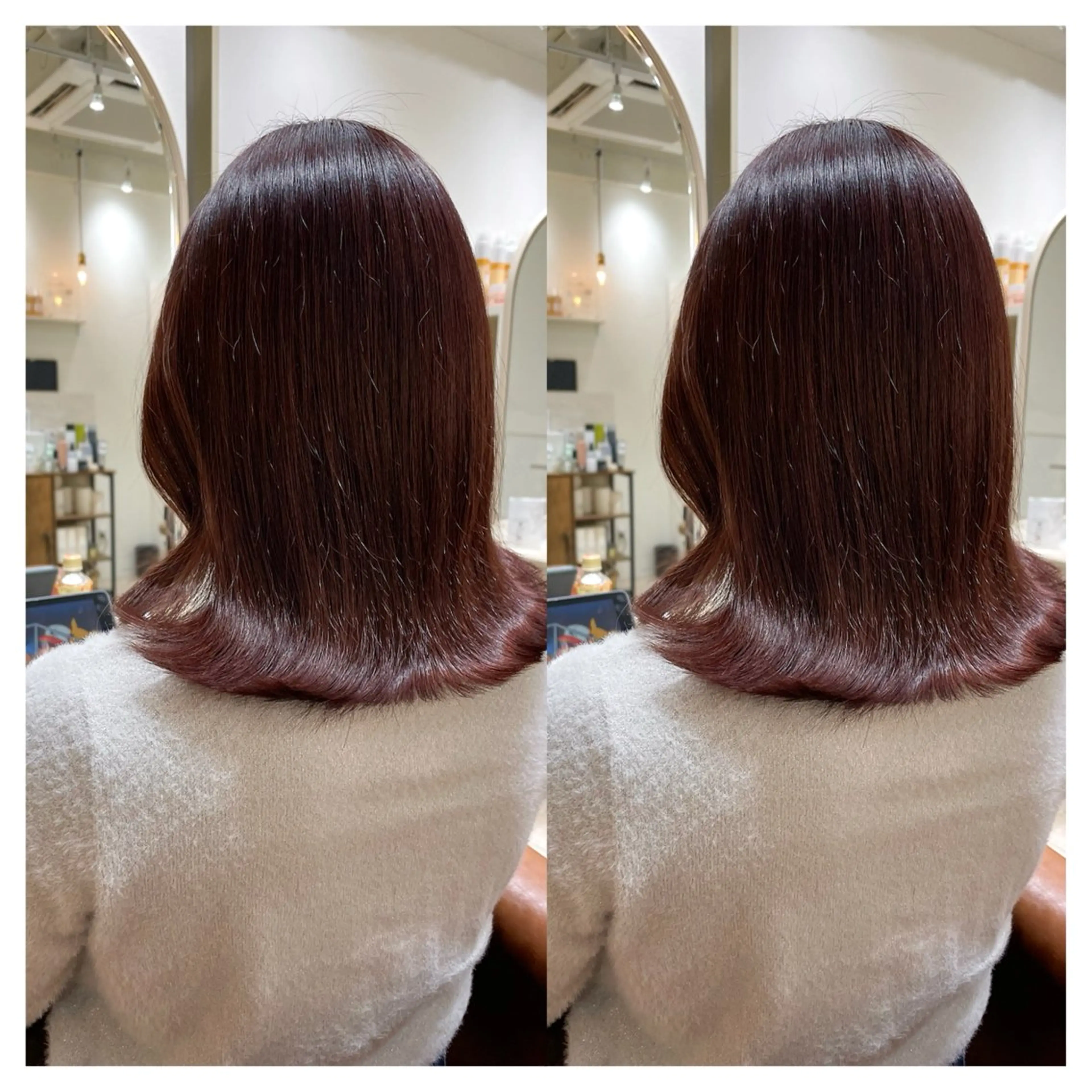 ミディアム カラー カット ヘアカラー トリートメント 村山 茉衣のヘアスタイル