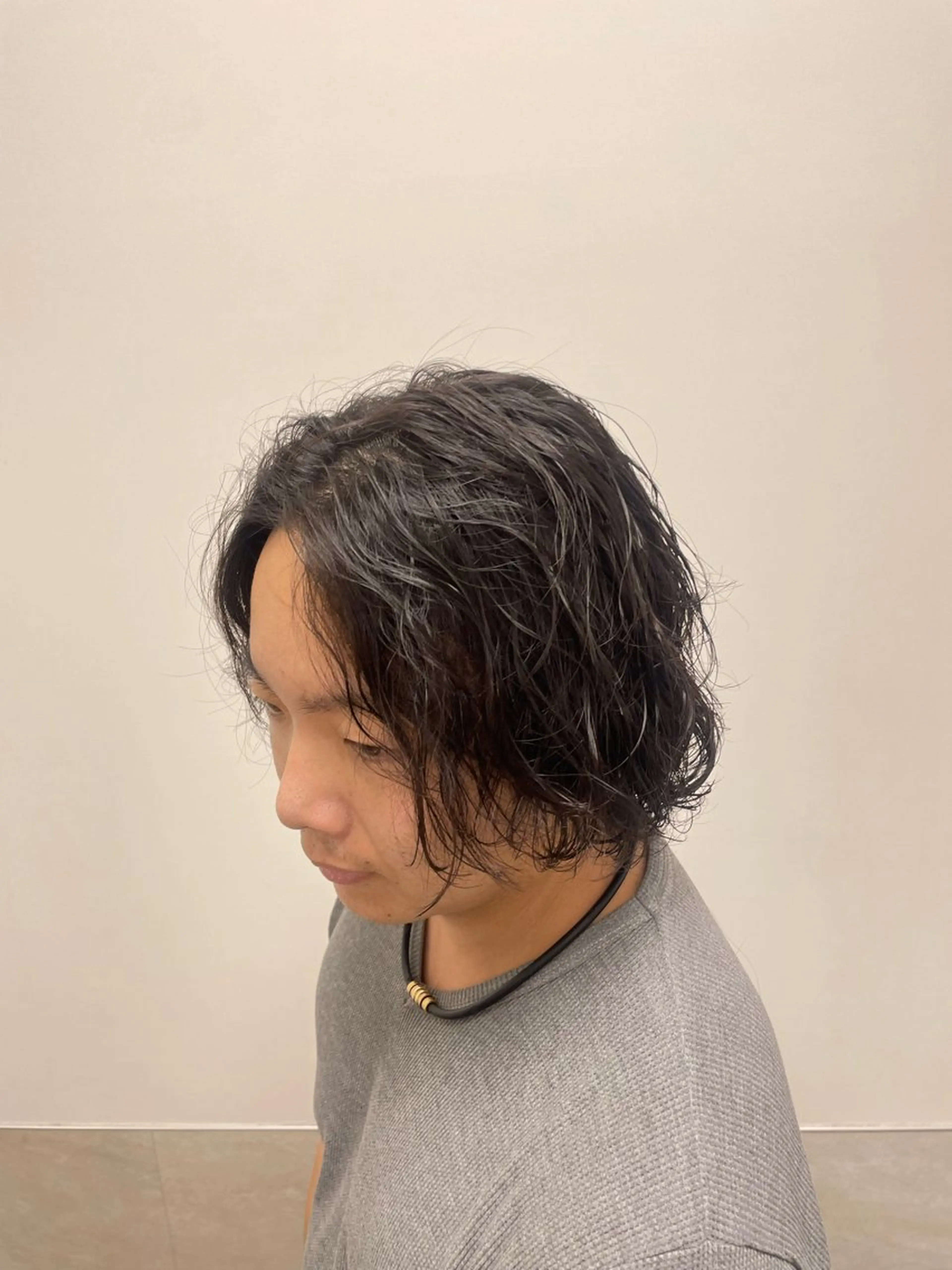 ミディアム カット パーマ Go today shaire salon所属・AiLi🕊️天神 メンズパーマのヘアスタイル