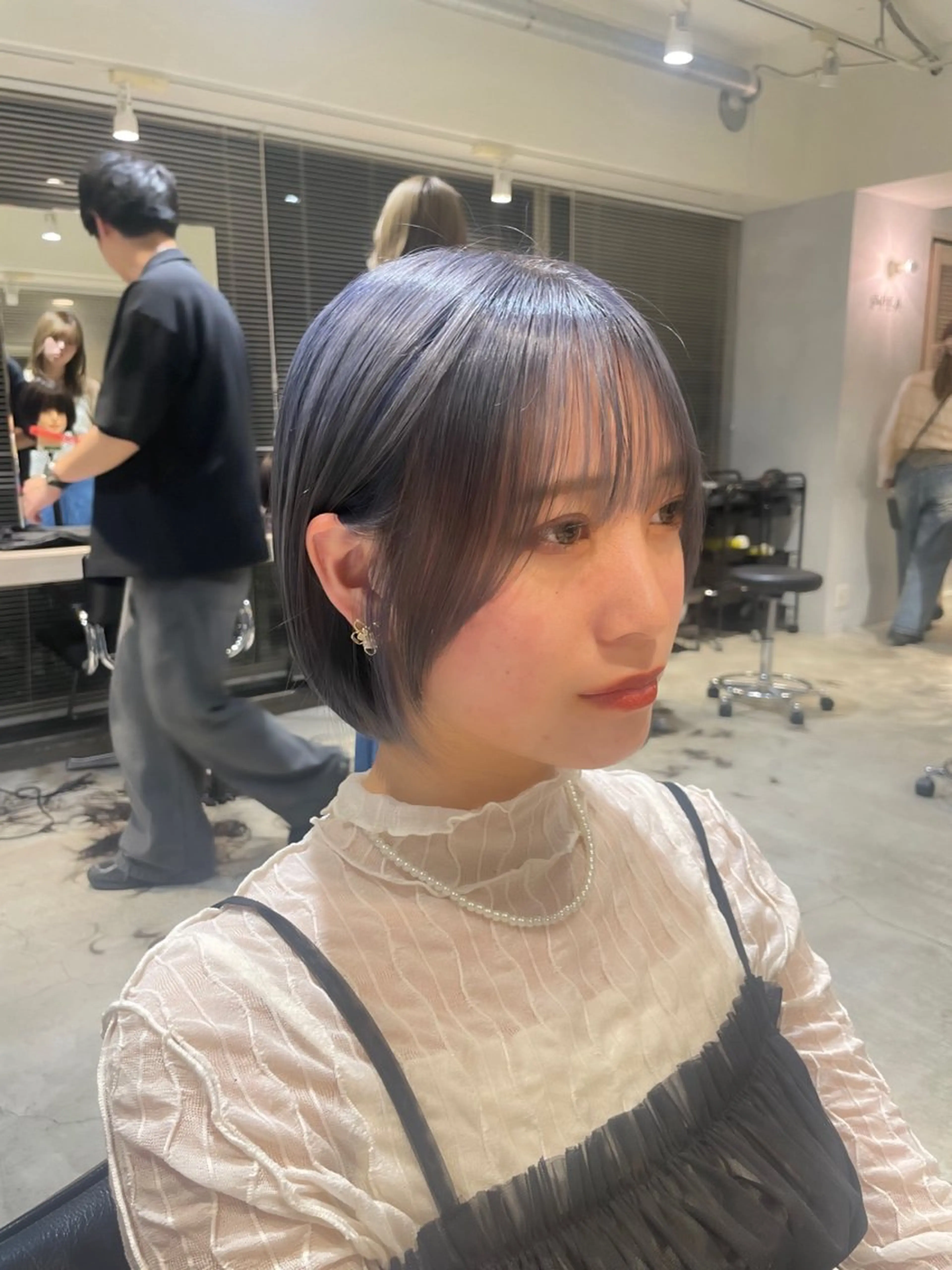 ショート ボブ 顔まわりレイヤー レイヤーカット トリートメント SHEA.学芸大学所属・一箭 恵梧/ロングヘアのヘアスタイル
