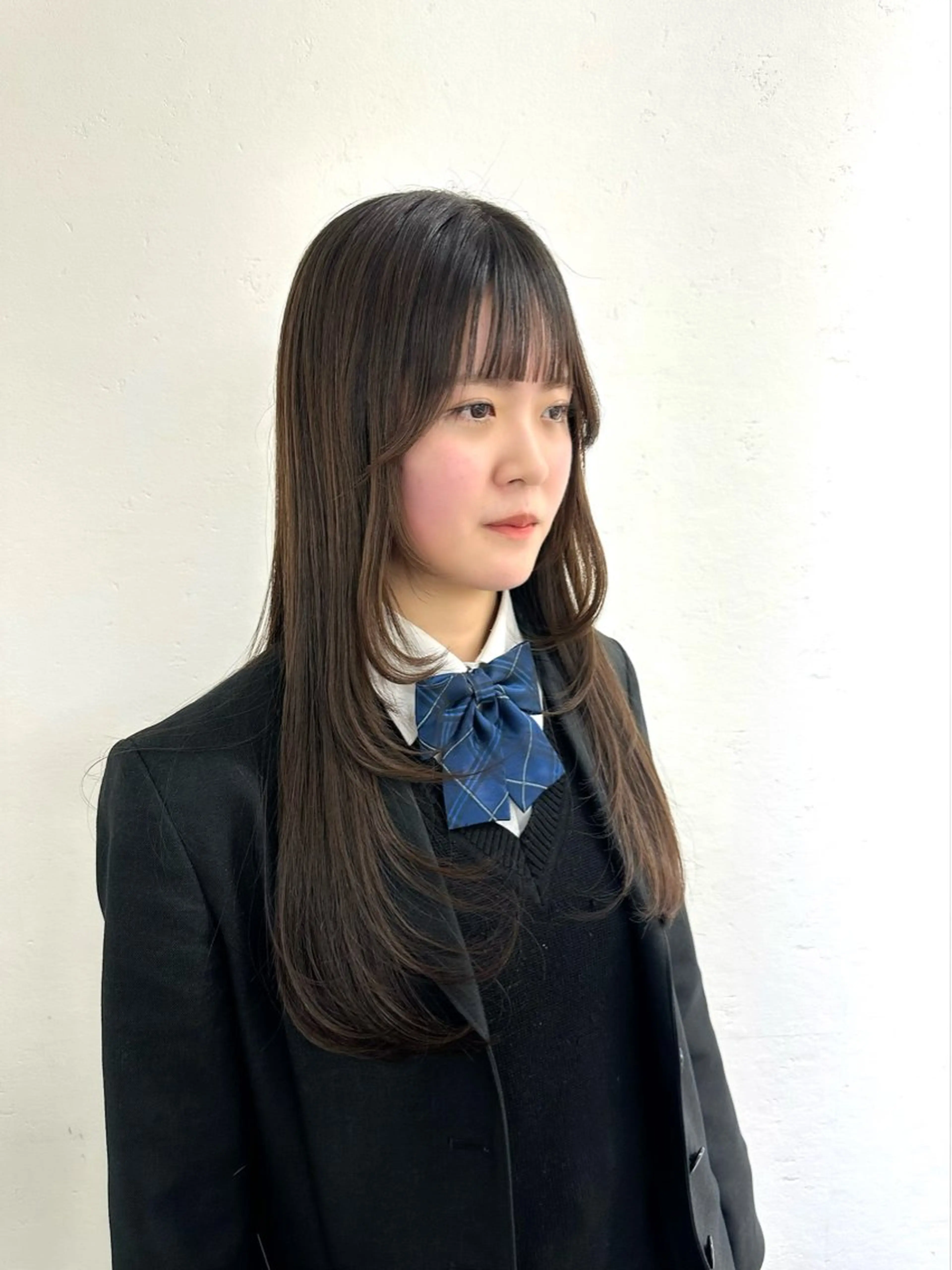 ロング カット トリートメント ヘッドスパ レイヤー 顔周り グレージュ/添田晃基のヘアスタイル