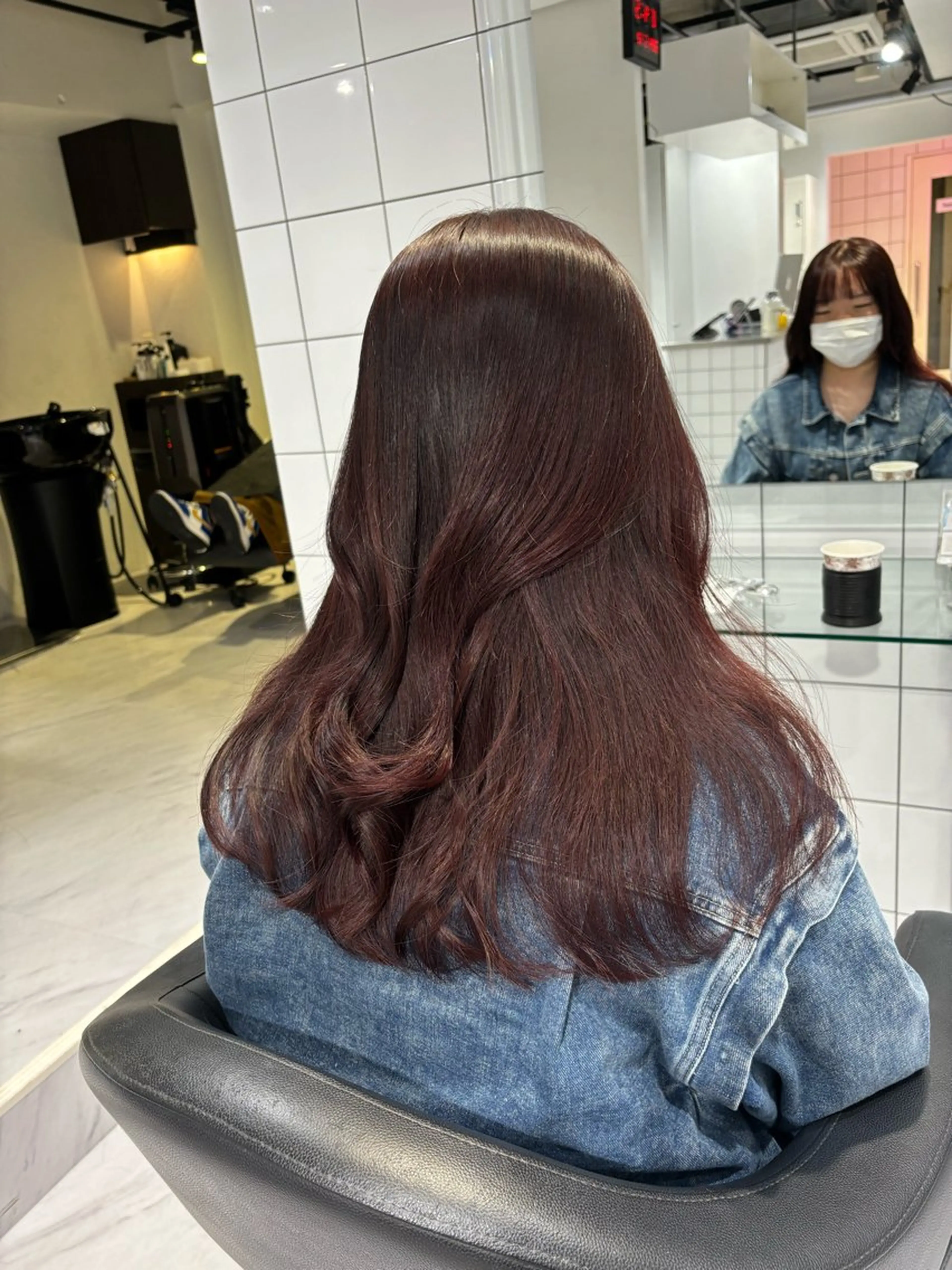 ロング カラー ブリーチ ブリーチなしカラー 髪質改善 表参道♡暗髪^ྀི 艶カラー♡アユミのヘアスタイル