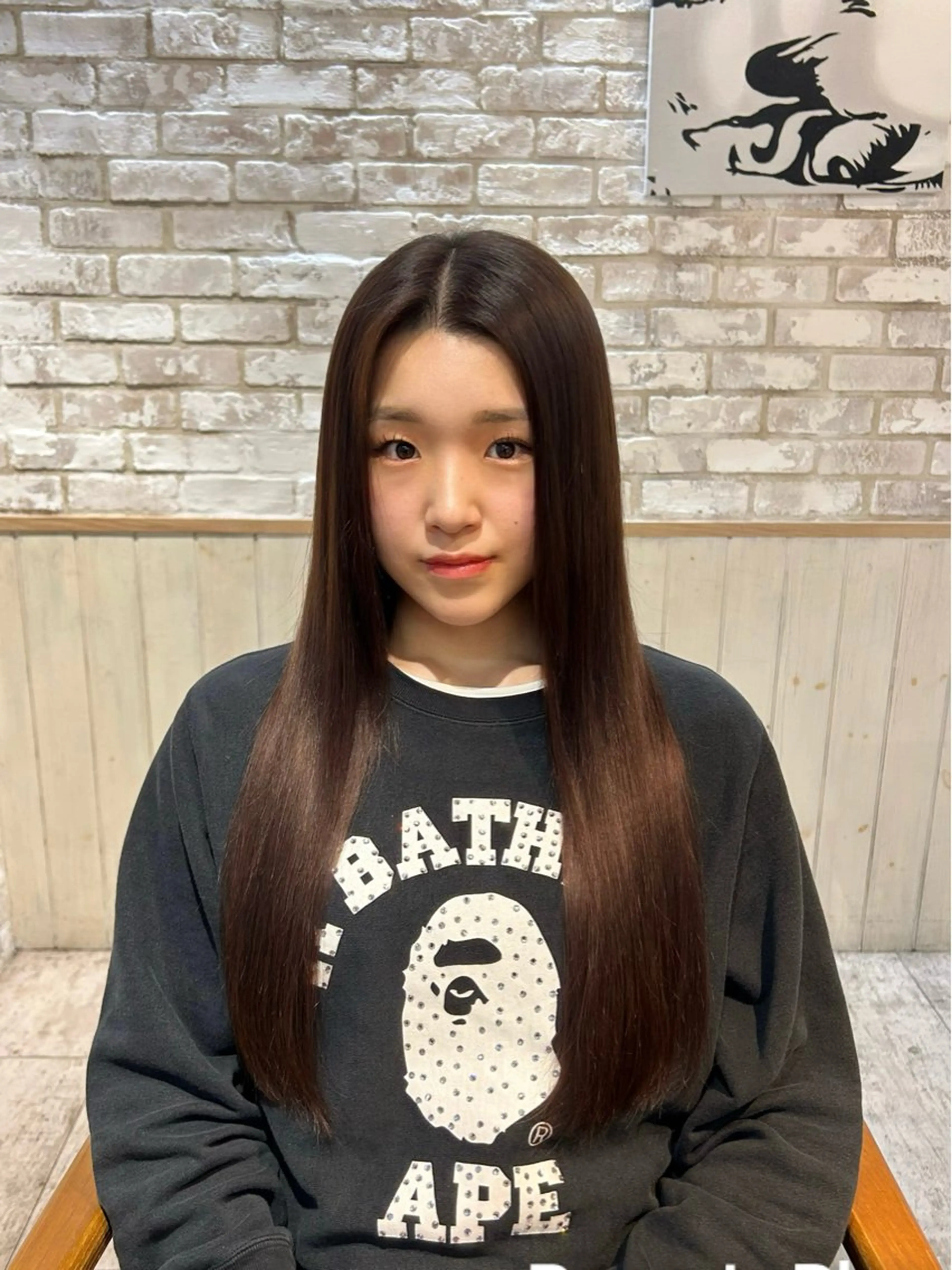ロング プルエクステ エクステ ロング 縮毛矯正 エクステ grow恵比寿所属・Ogane Mikotoのヘアスタイル