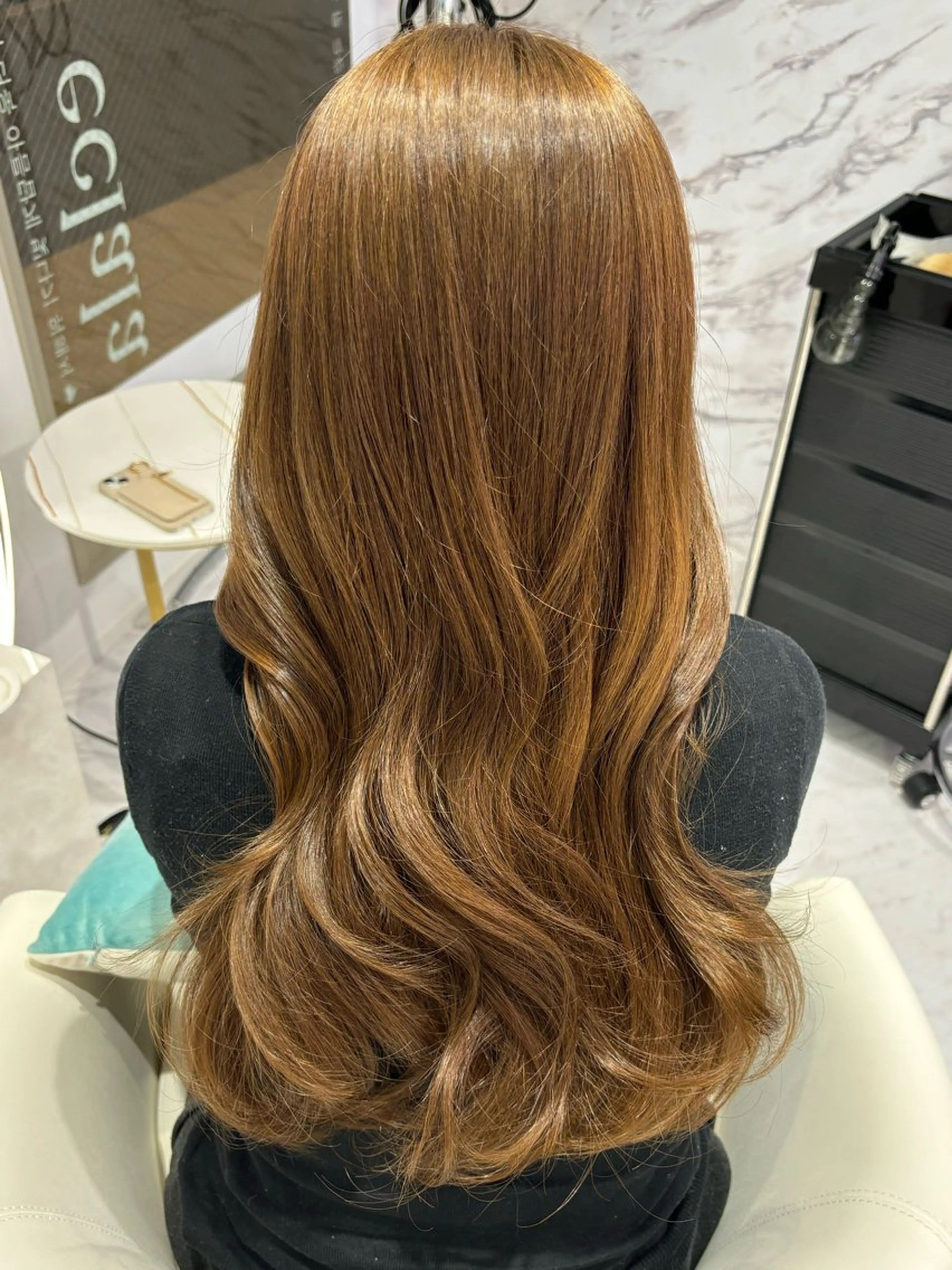 ロング カラー ベージュカラー ブリーチ ヘーゼル ブリーチなしカラー 韓国風ヘア eclala所属・後藤 瑠菜のヘアスタイル