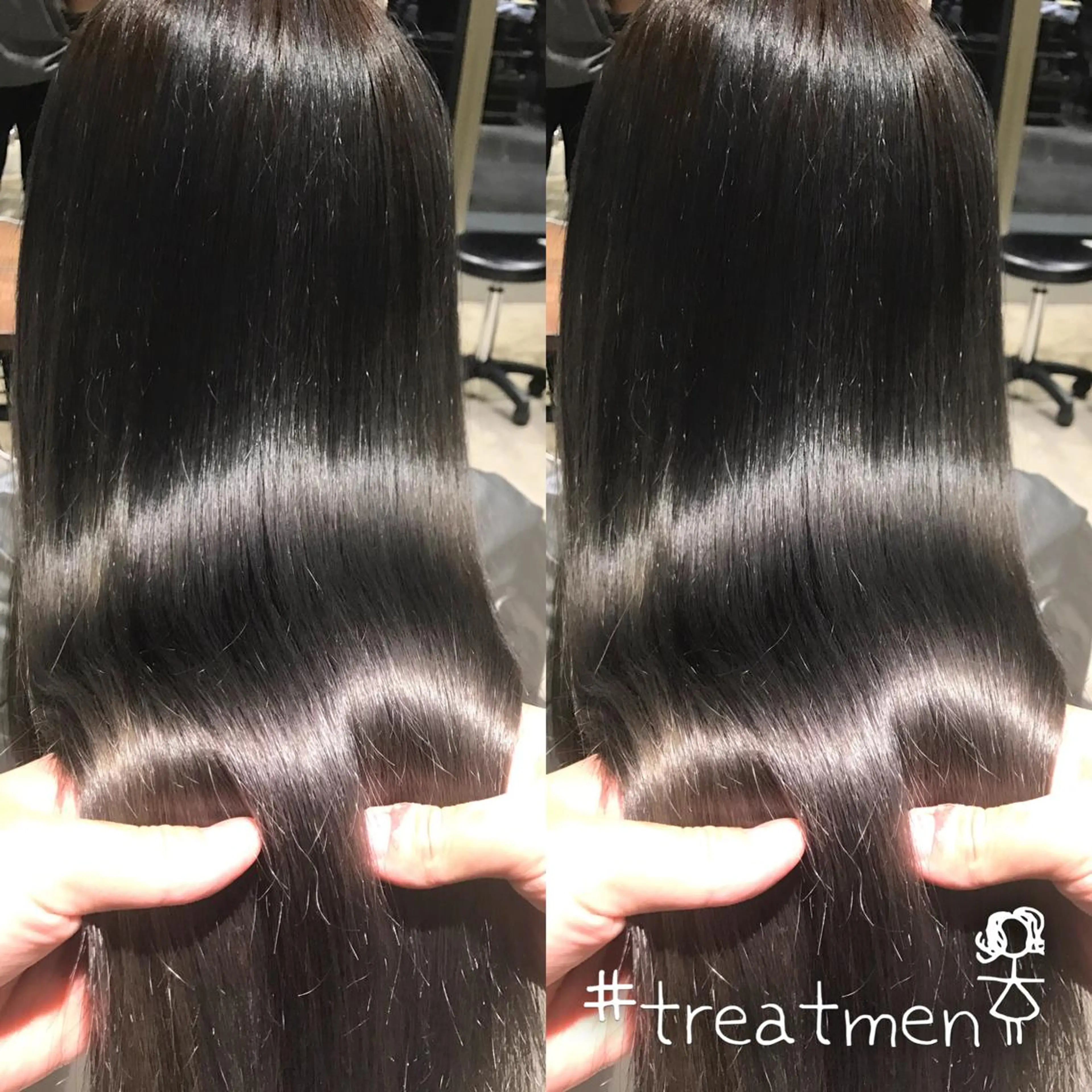ロング カラー くせ毛 顔周りカット 髪質改善 似合わせカット トリートメント カット ヘアカラー トリートメント 韓国レイヤー×透明感 髪質改善　武田涼のヘアスタイル