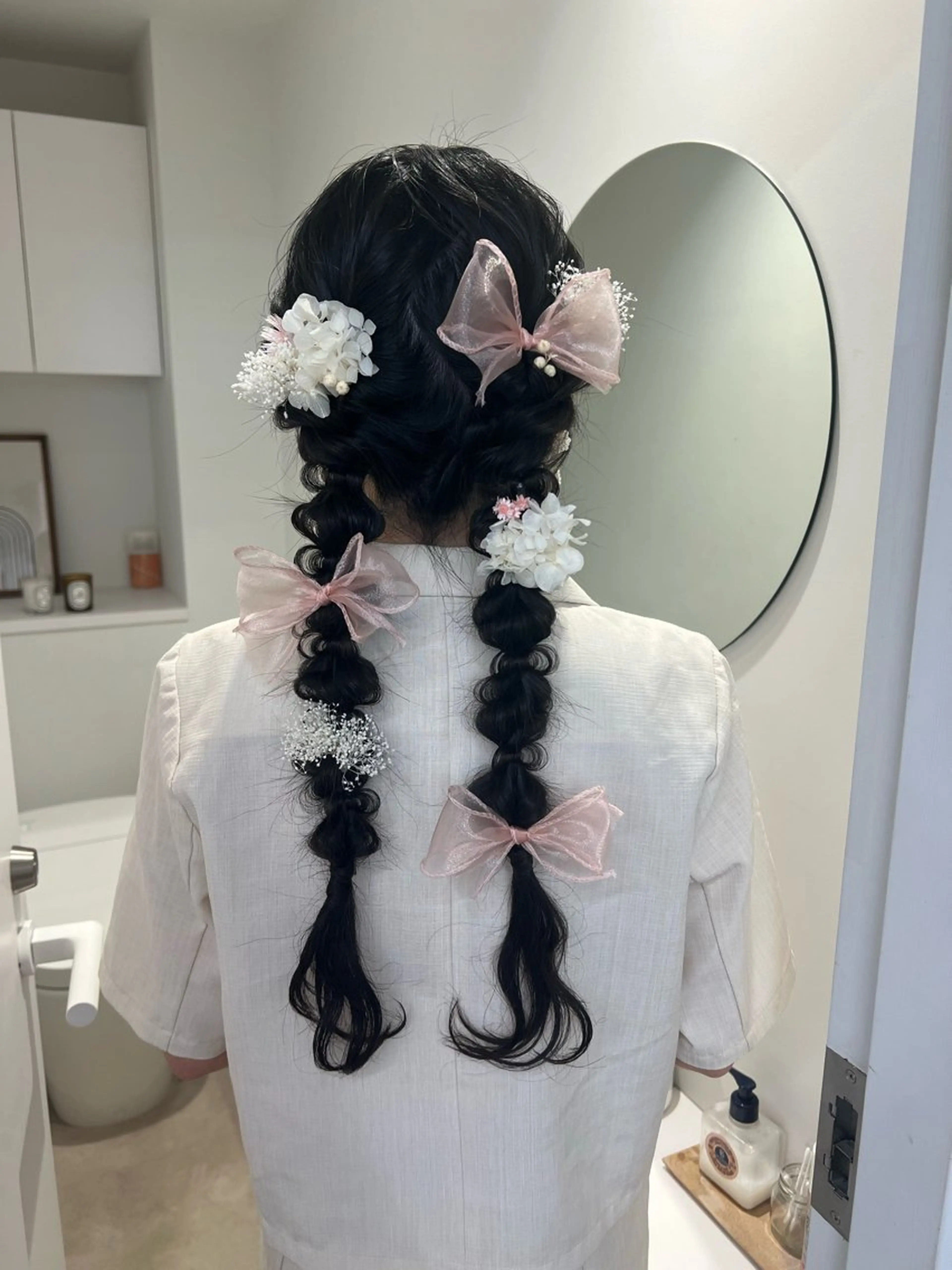 ヘアアレンジ 結婚式・ブライダル ヘアセット アレンジ/ブラウン カラー HARU🕯のヘアスタイル