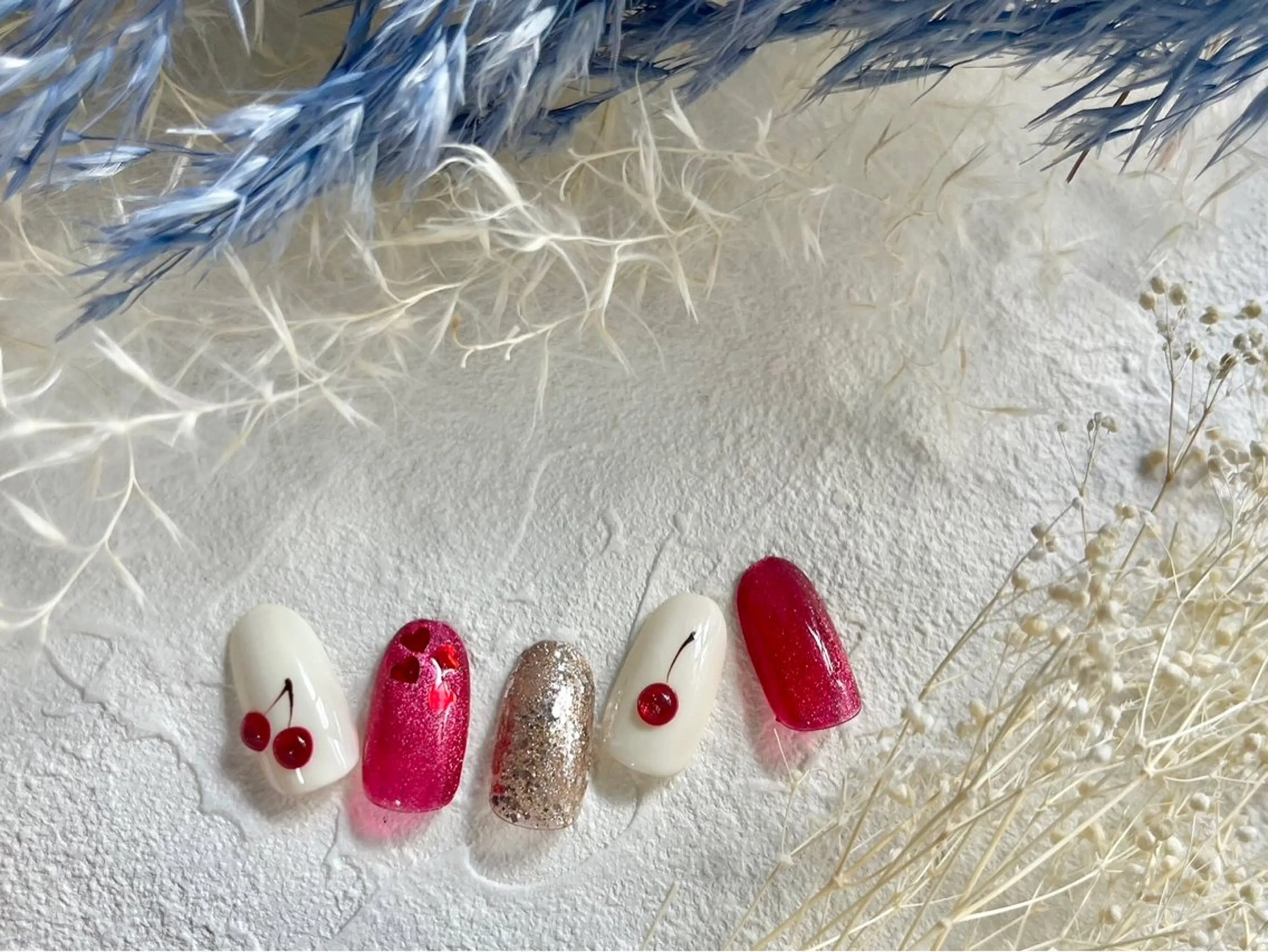 ネイル オーロラネイル 入学式 フットネイル フレンチネイル ジェルネイル Mogu nail 二子玉川のネイルデザイン