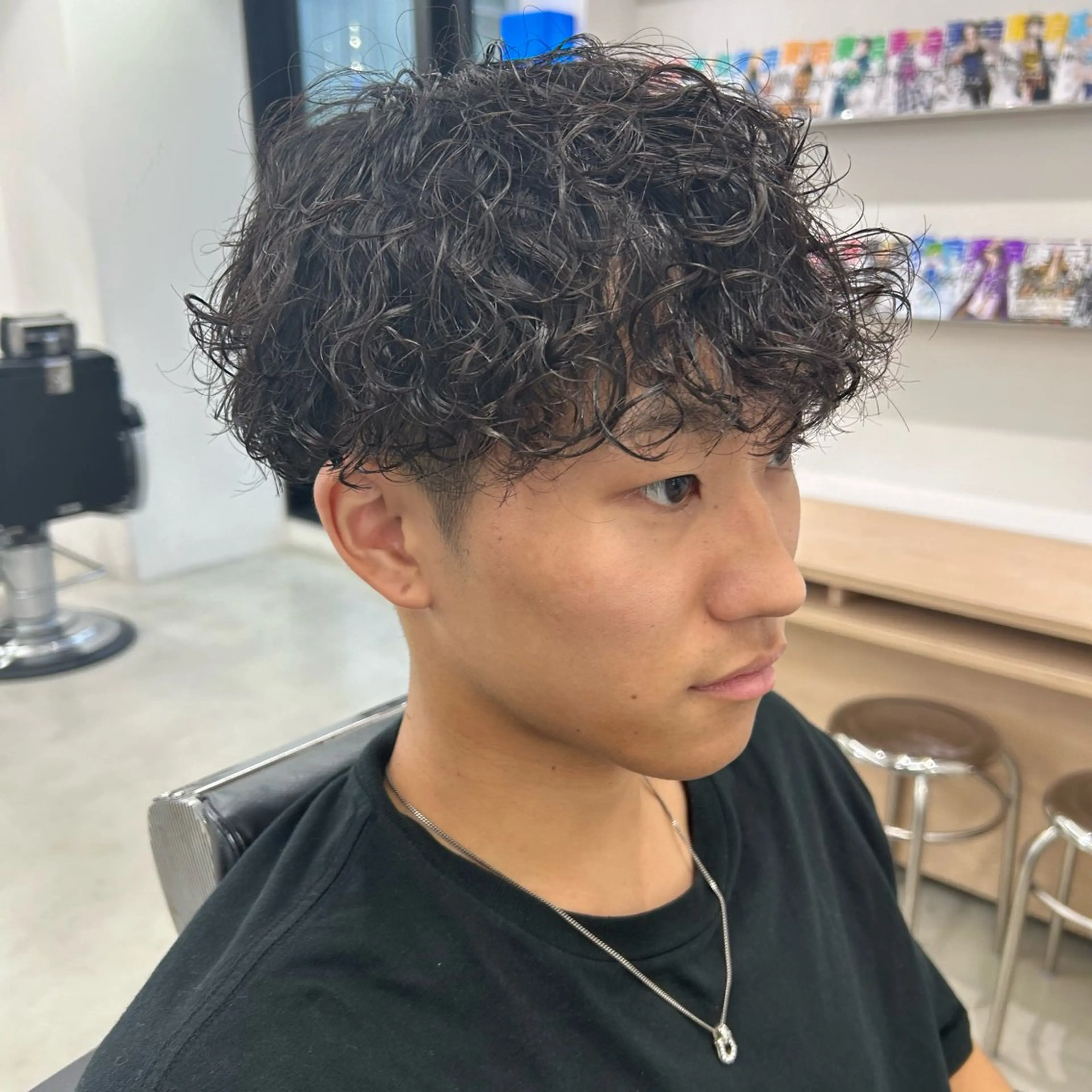 パーマ メンズ カット パーマ 安達 脩人のヘアスタイル