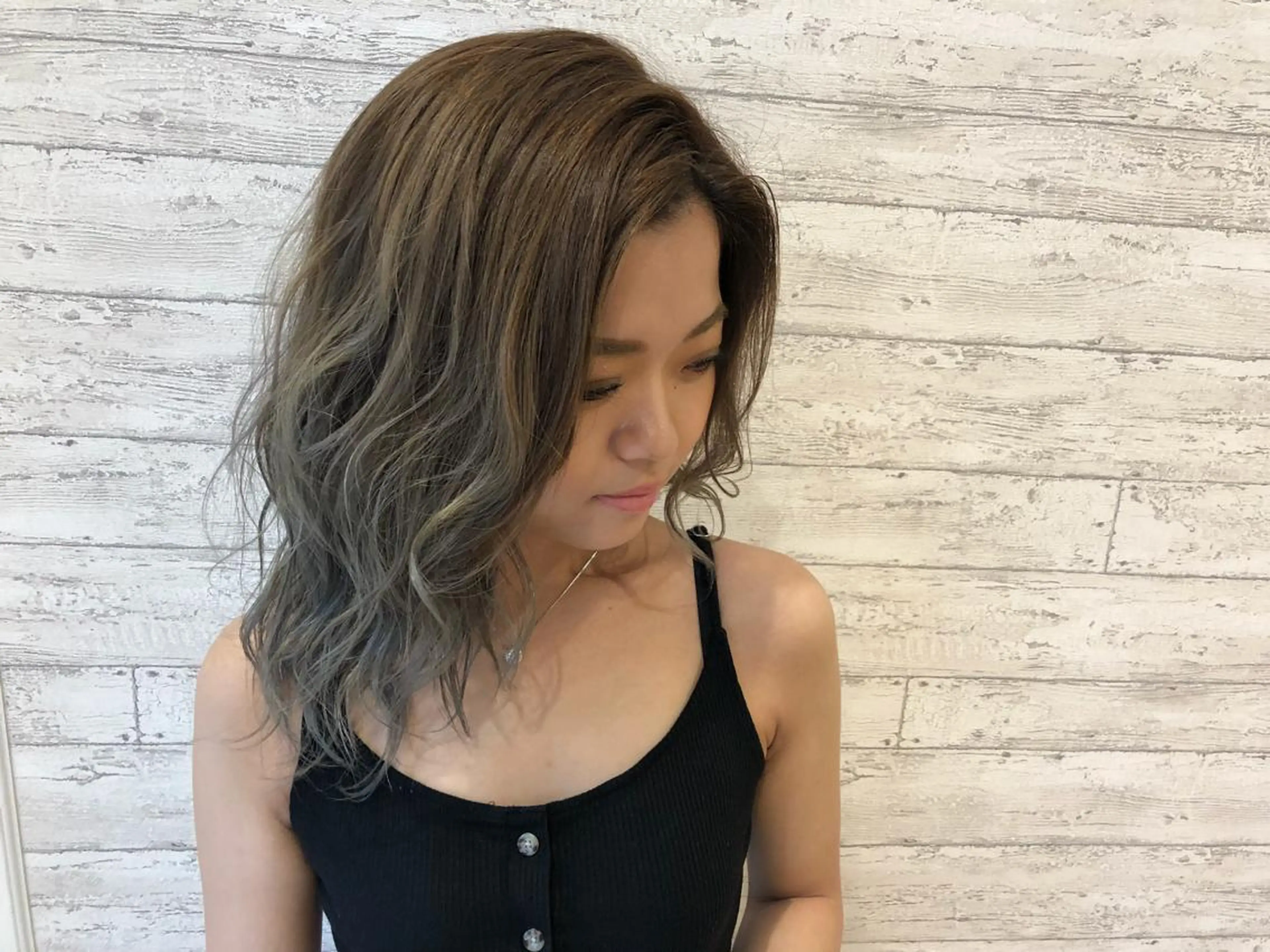 ロング カラー カット ヘアカラー トリートメント ヘッドスパ ☆ハイトーン口コミ◎ WiLL/京橋のヘアスタイル