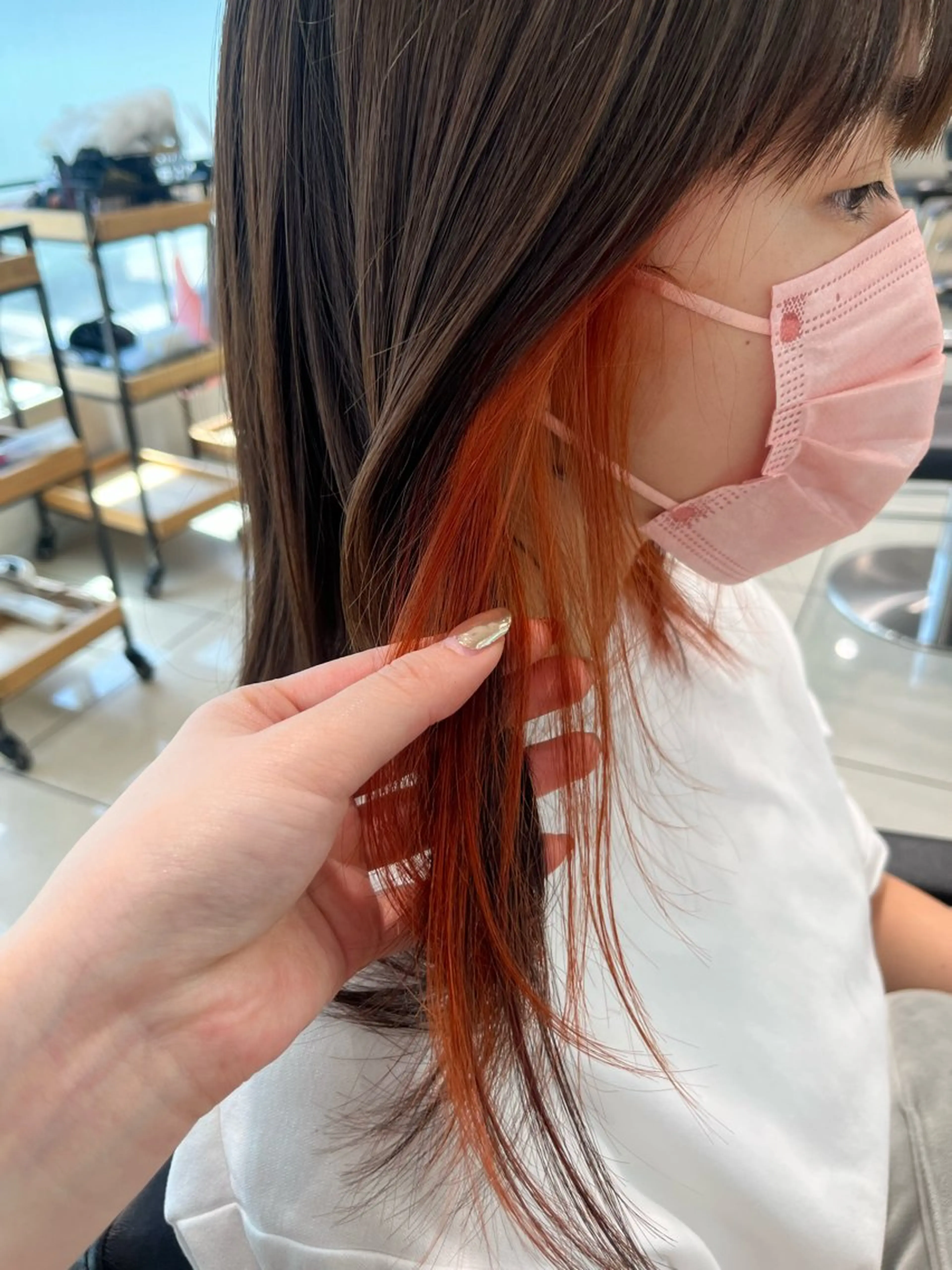 ミディアム カラー カット ヘアカラー 巖本 真希のヘアスタイル