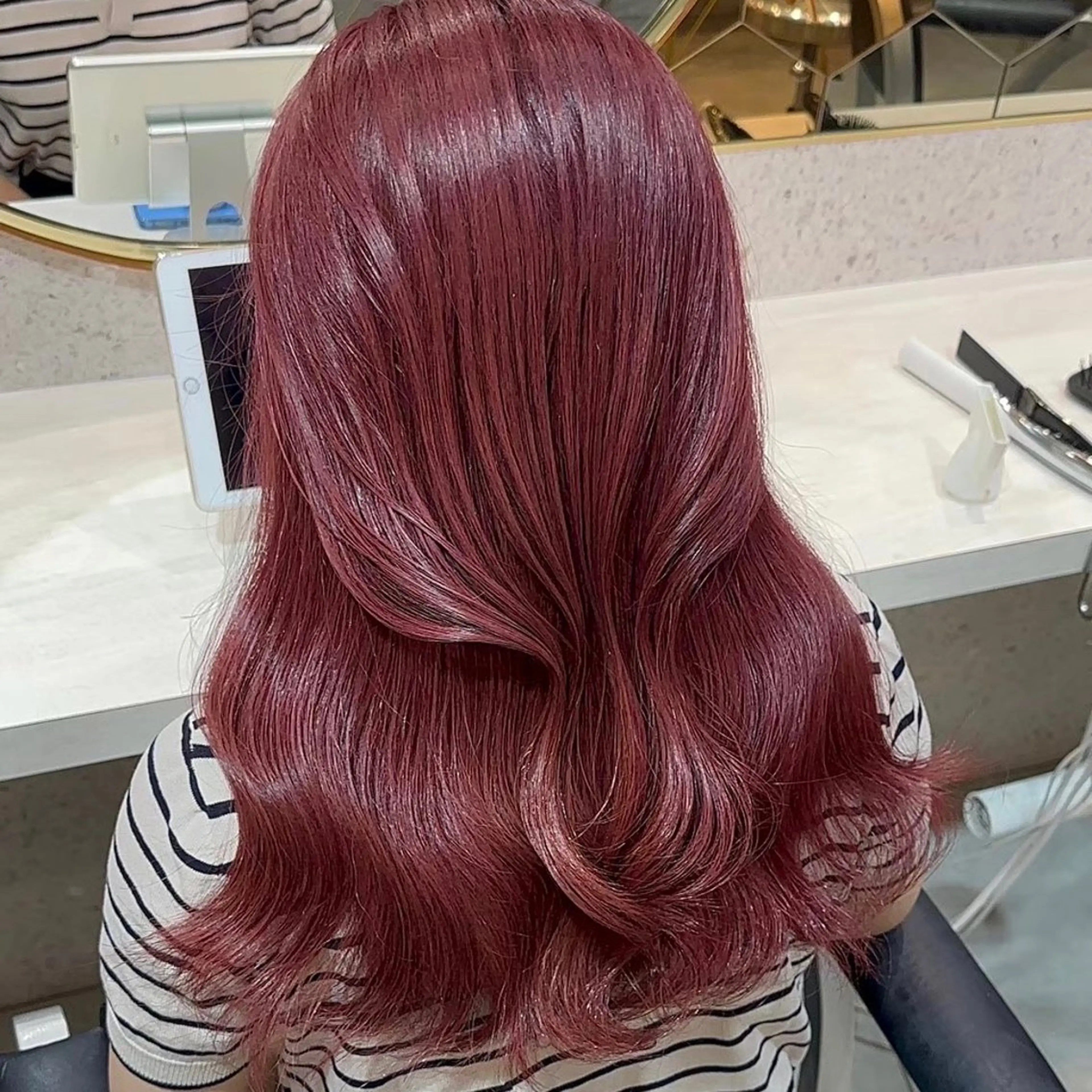 ロング カラー ヘアアレンジ ひより🩷韓国ヘアー _髪質改善カラーのヘアスタイル