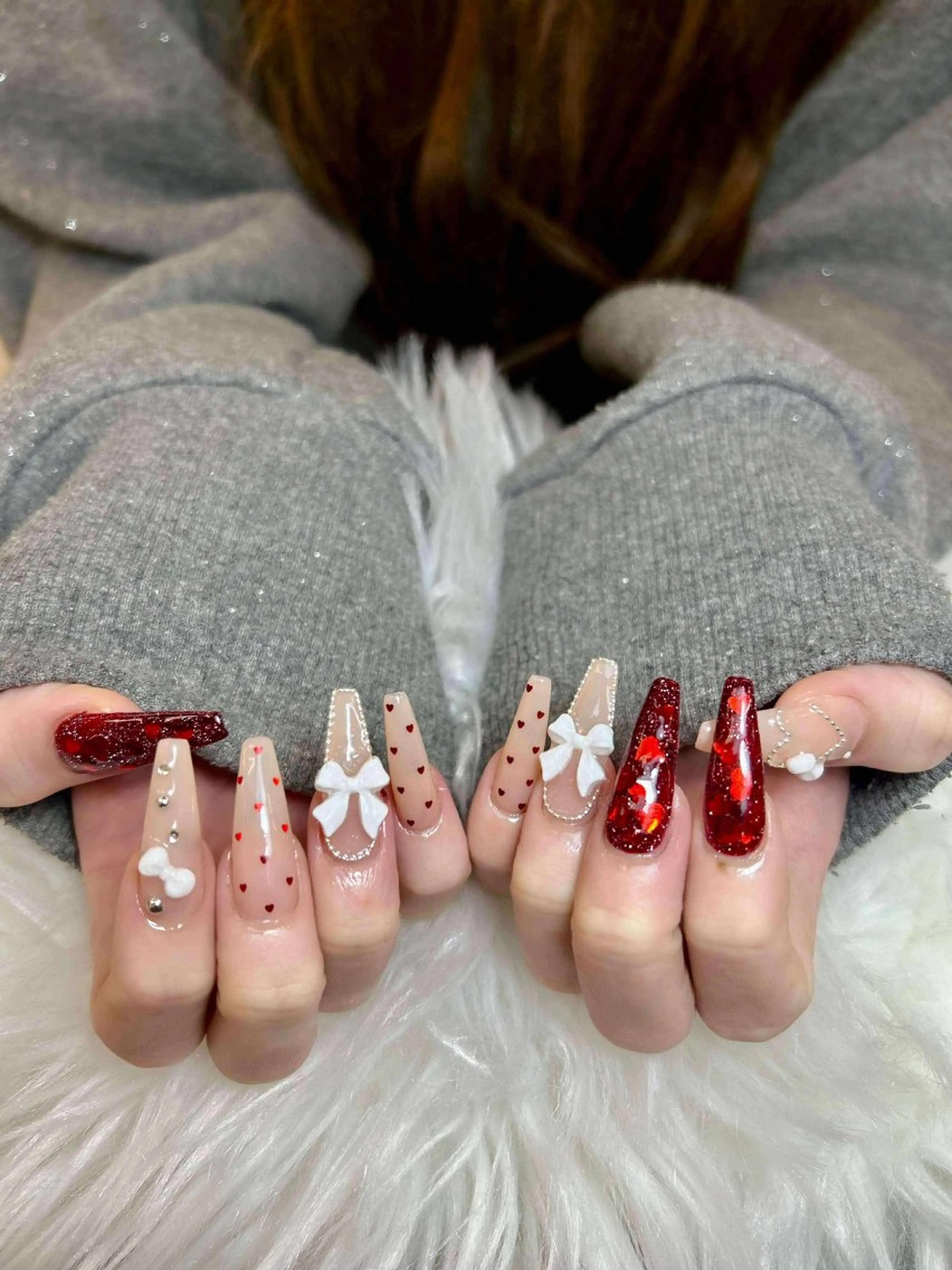 ネイル オーロラネイル チークネイル フットネイル フレンチネイル 韓国ネイル ハンドネイル Lumi Nail 新大久保3‘のネイルデザイン