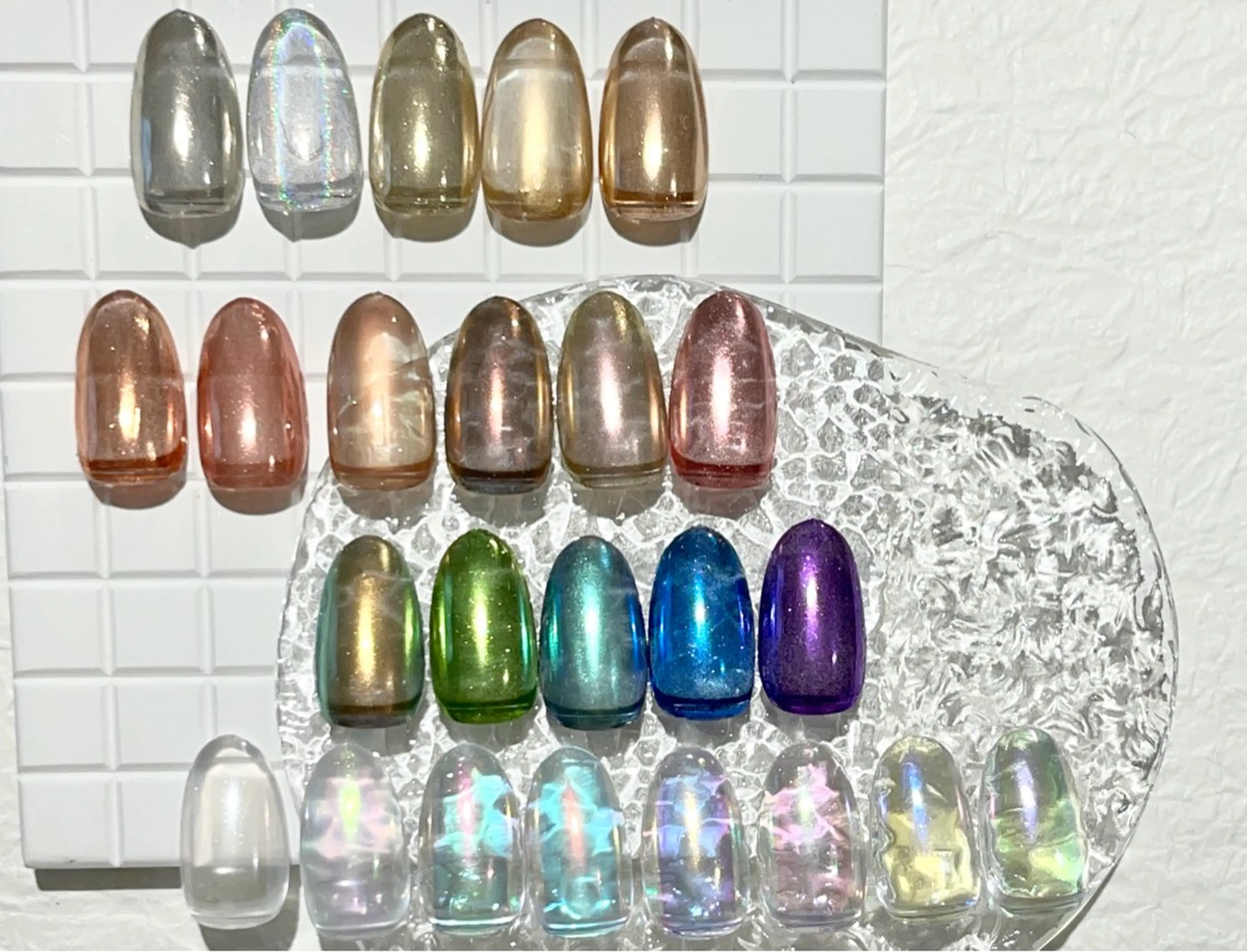 ネイル オーロラネイル ミラーネイル erinca nail所属・圦本 有紀のネイルデザイン