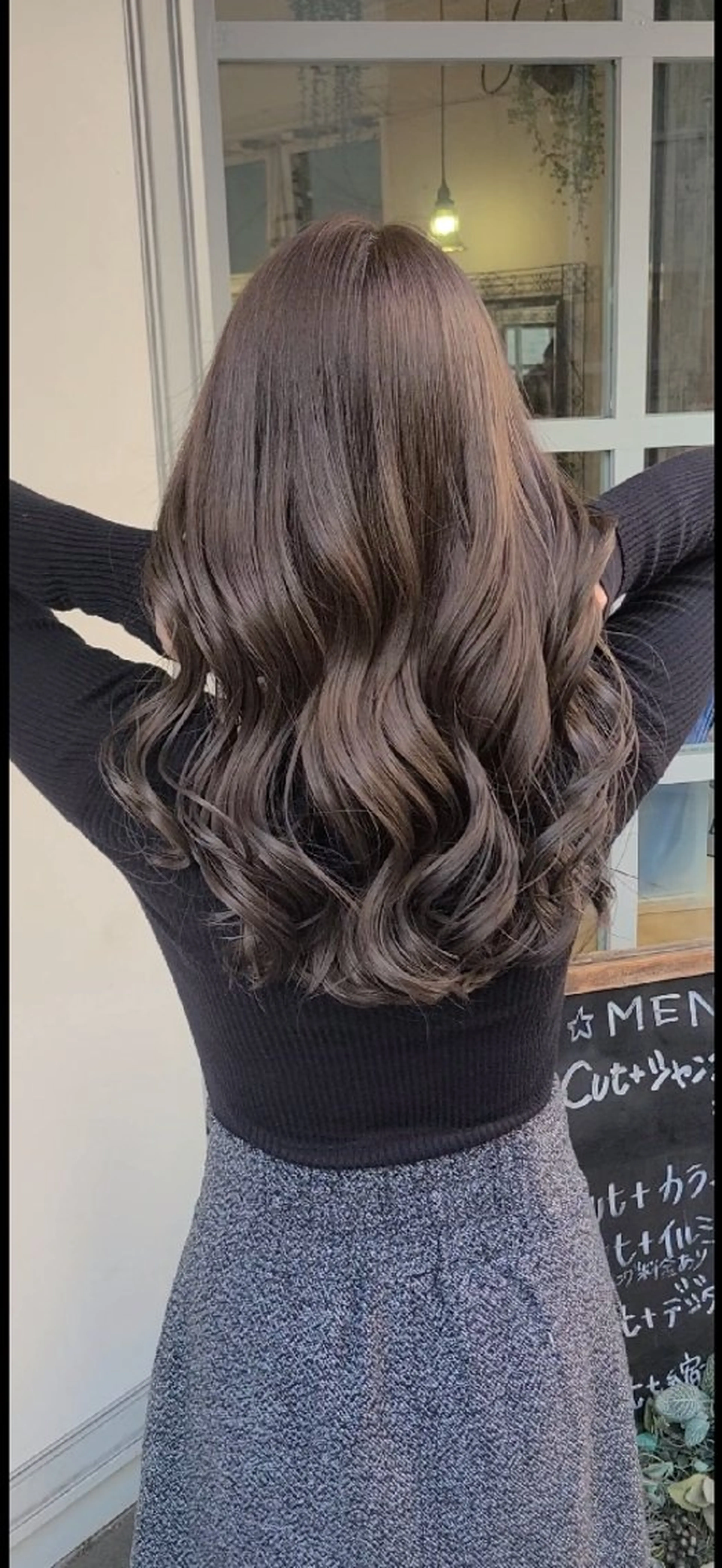 ロング カット パーマ トリートメント cherie所属・バレイヤージュ/ ハイライト/大内格のヘアスタイル