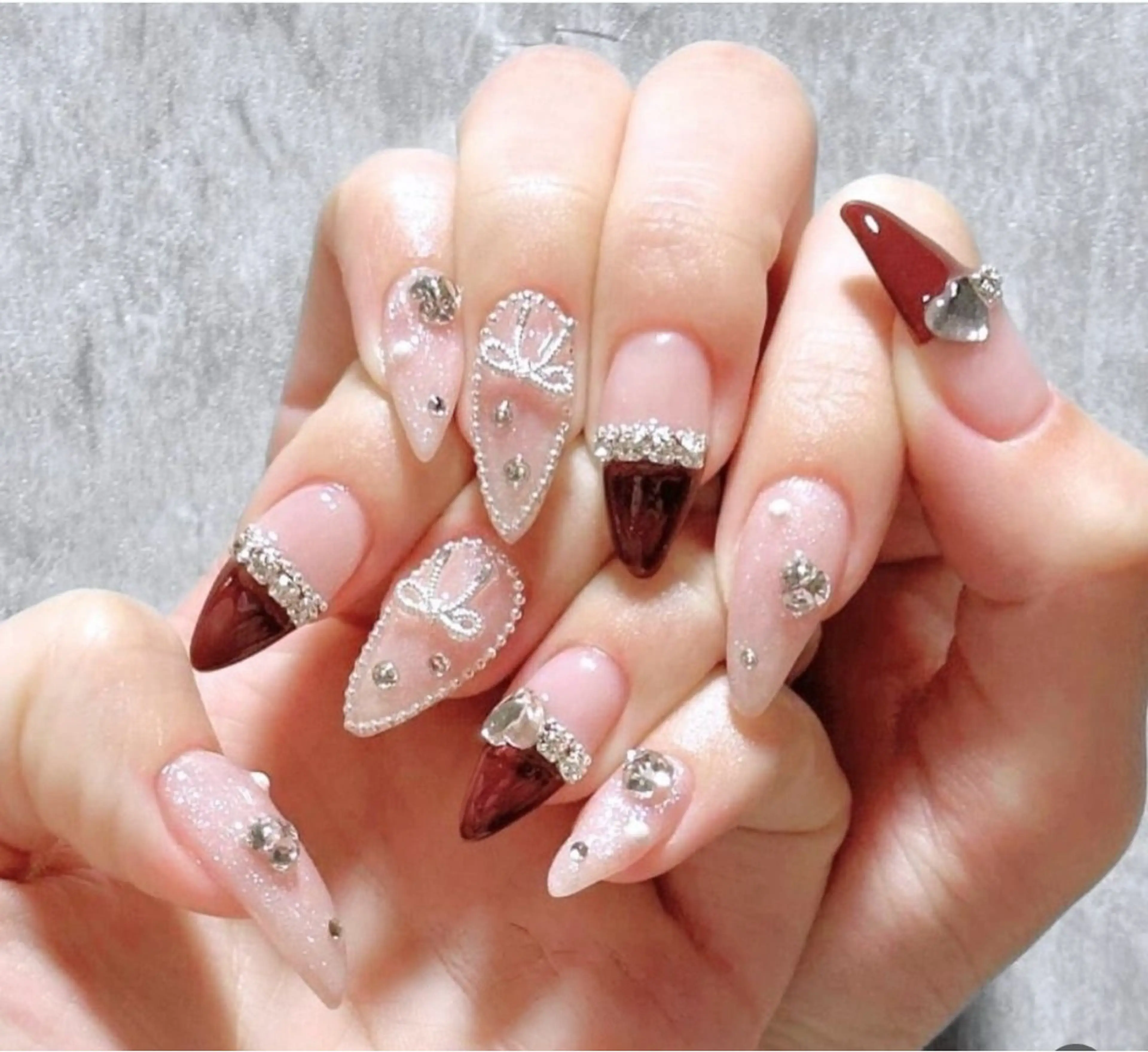 ネイル ブラウン フットネイル フレンチネイル ハロウィン マグネットネイル ハンドネイル ハンドケア yurinail所属・yuri nail 高田馬場のネイルデザイン