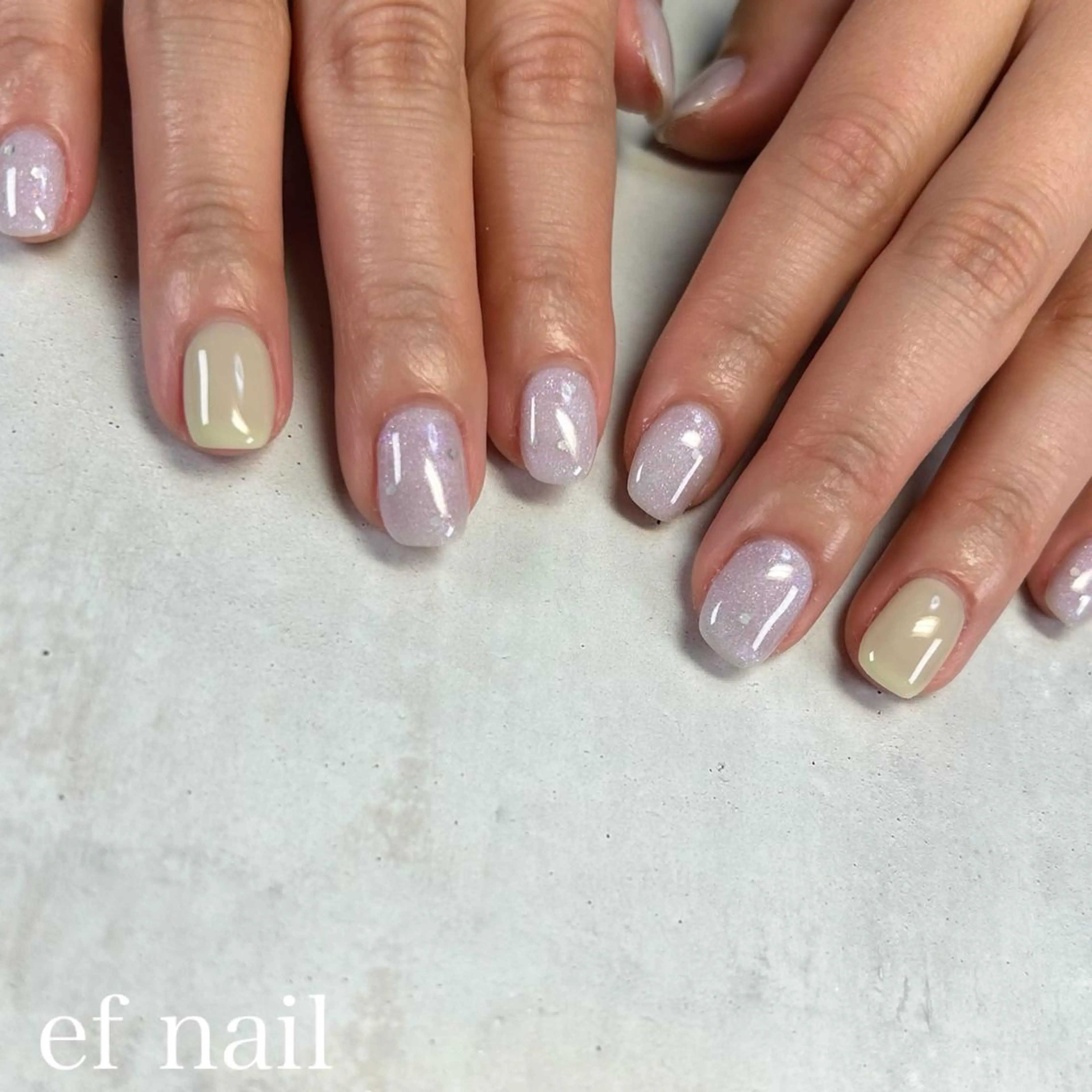 ネイル アートネイル ブラウン クリアネイル ジェルネイル マグネットネイル ハンドネイル ef nailのネイルデザイン