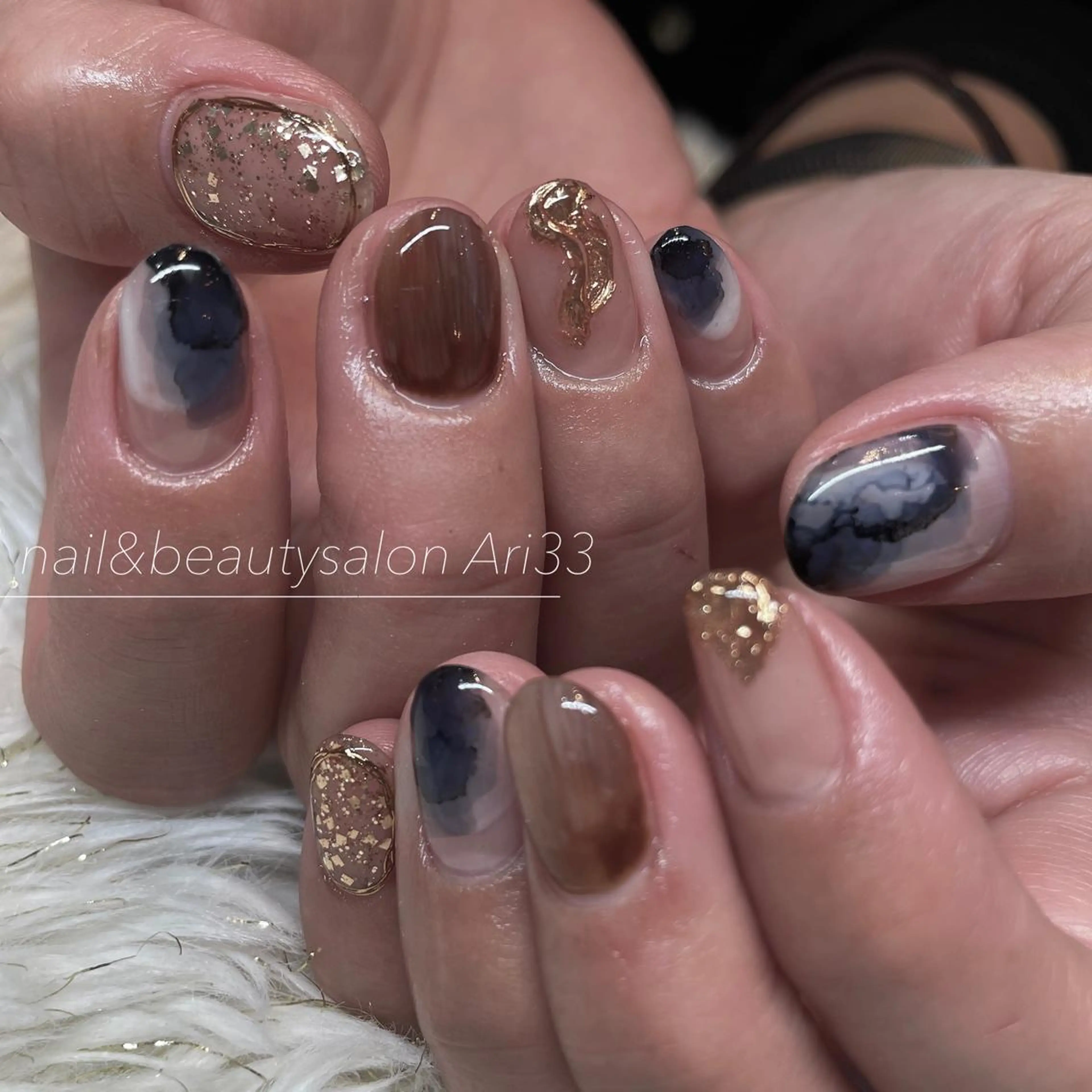 ネイル ニュアンスネイル ハンドネイル プライベートサロン Ari33nailのネイルデザイン