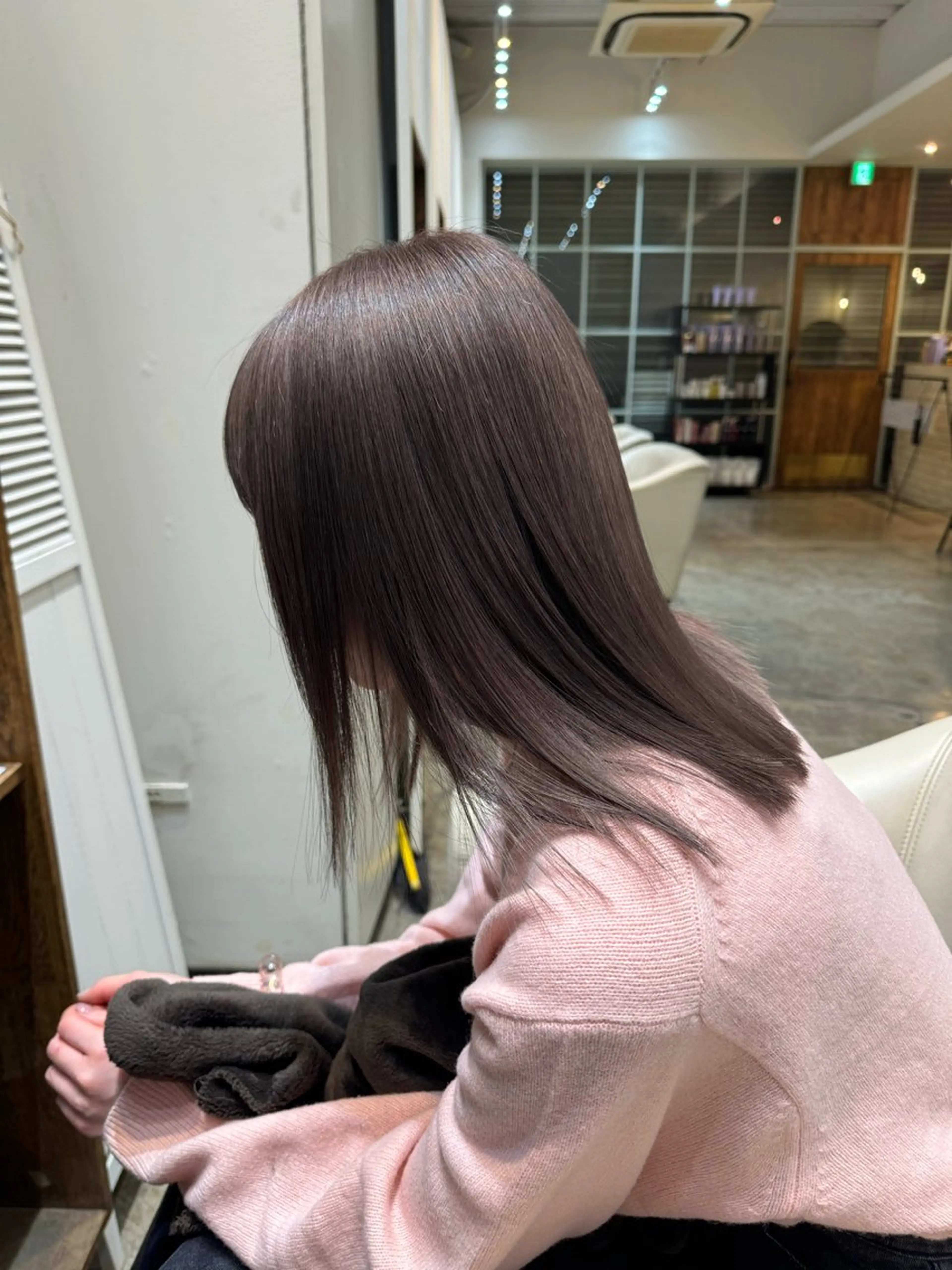 ミディアム カラー カット ヘアカラー トリートメント 入江 允のヘアスタイル