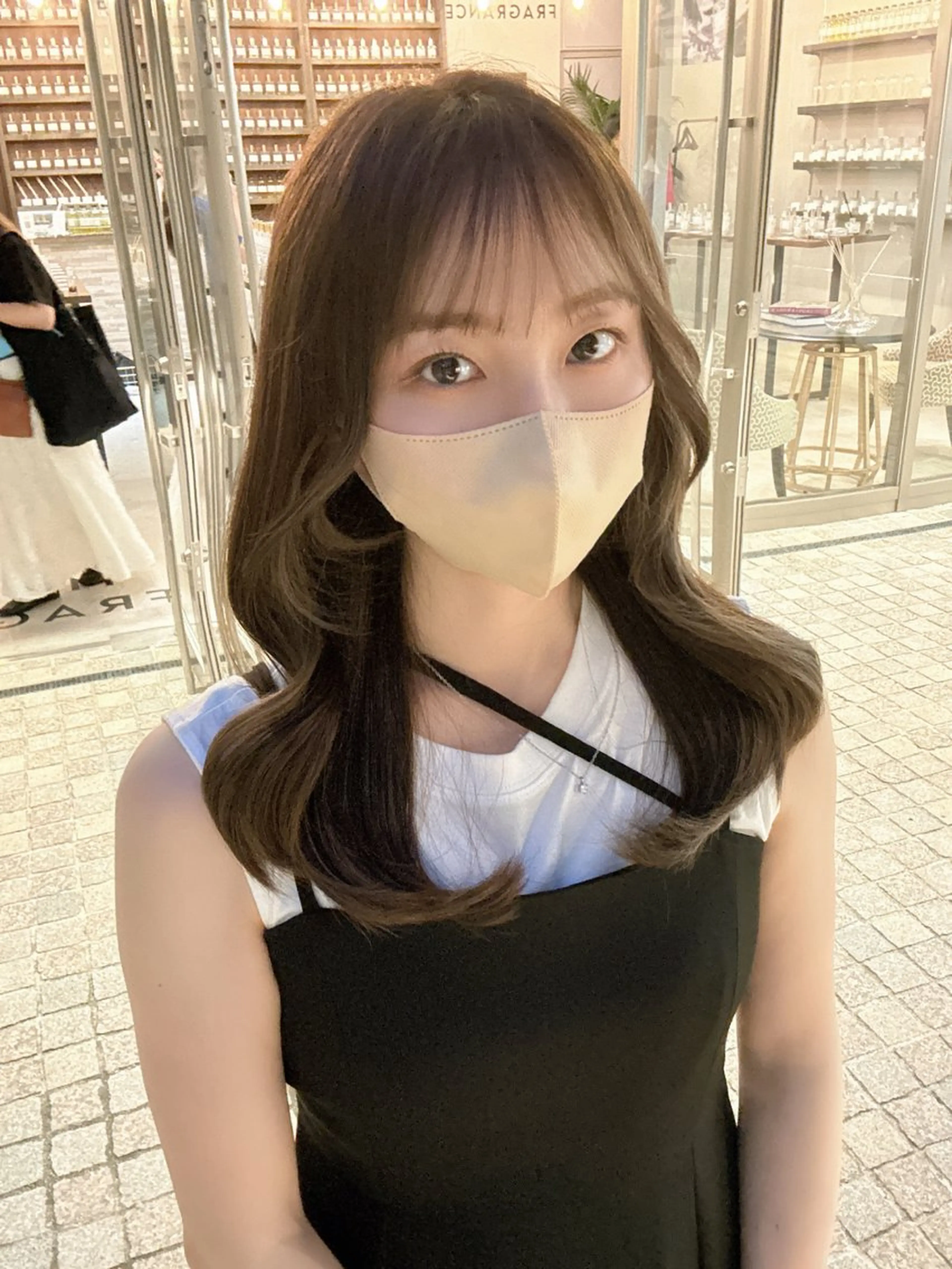 ロング カラー 顔周り似合わせ・巻け るレイヤー水谷航大のヘアスタイル