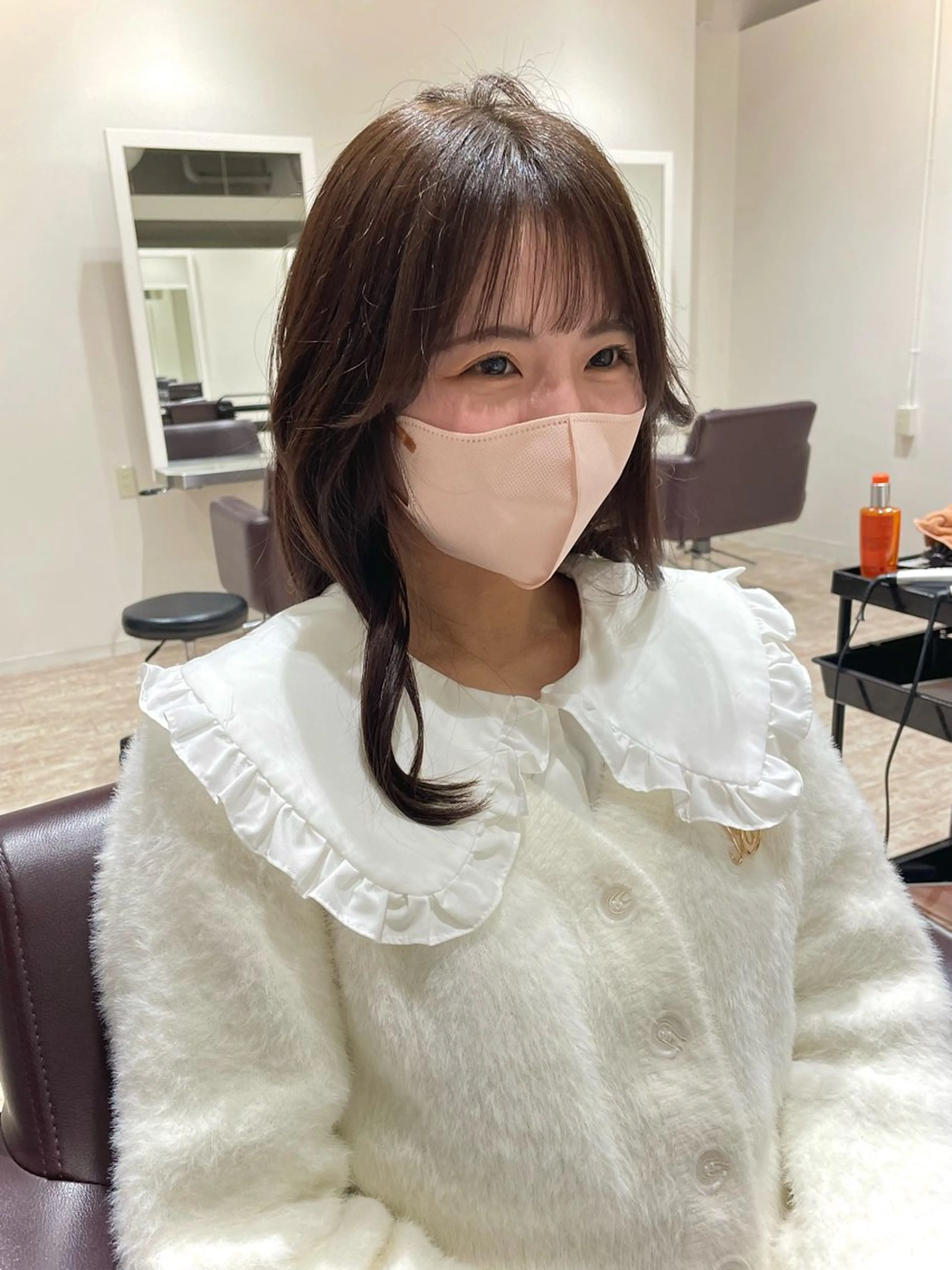 セミロング behive  駅前店所属・菊地 桃花のヘアスタイル