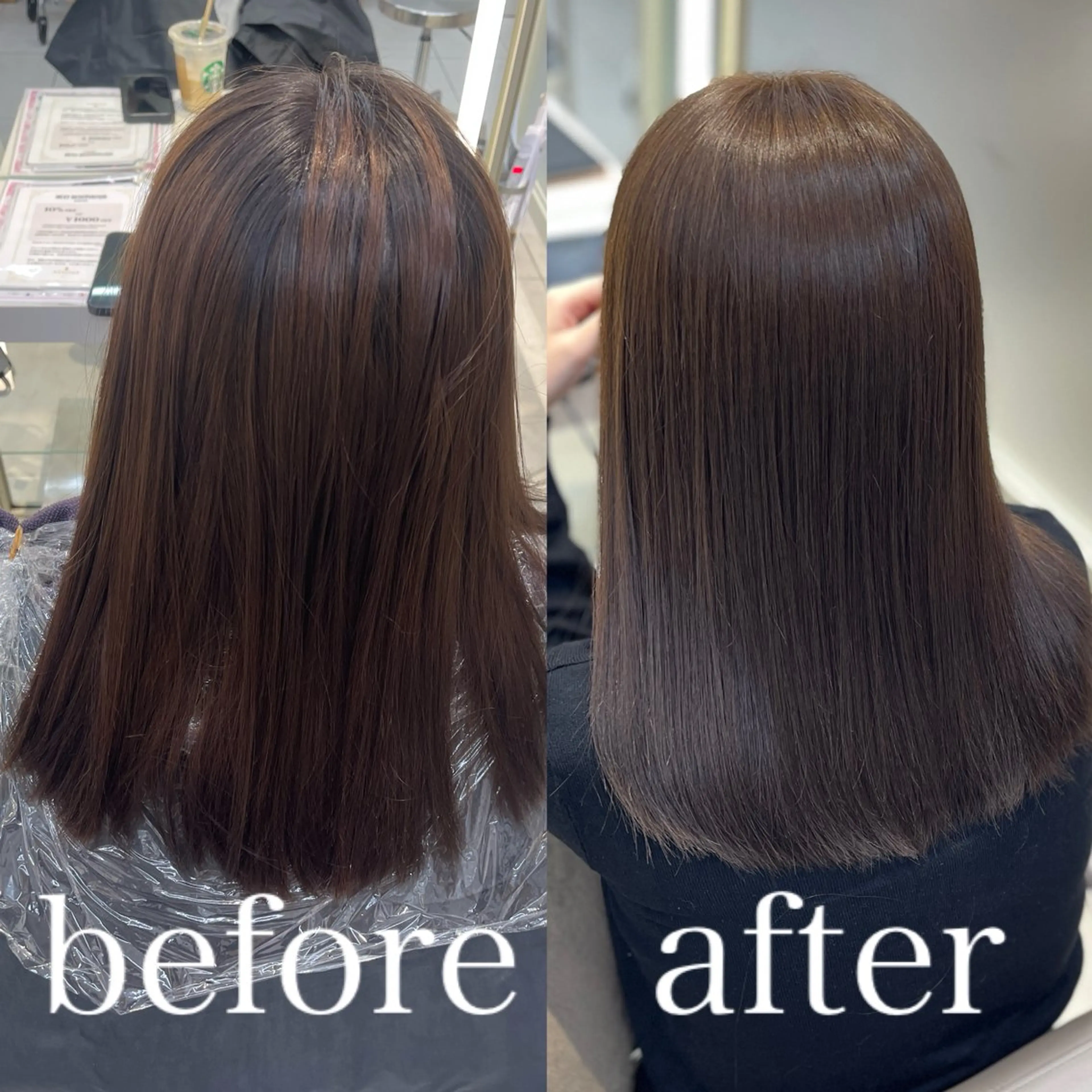 セミロング カラー Hina🩵ツヤ髪 透明感カラー🩵のヘアスタイル