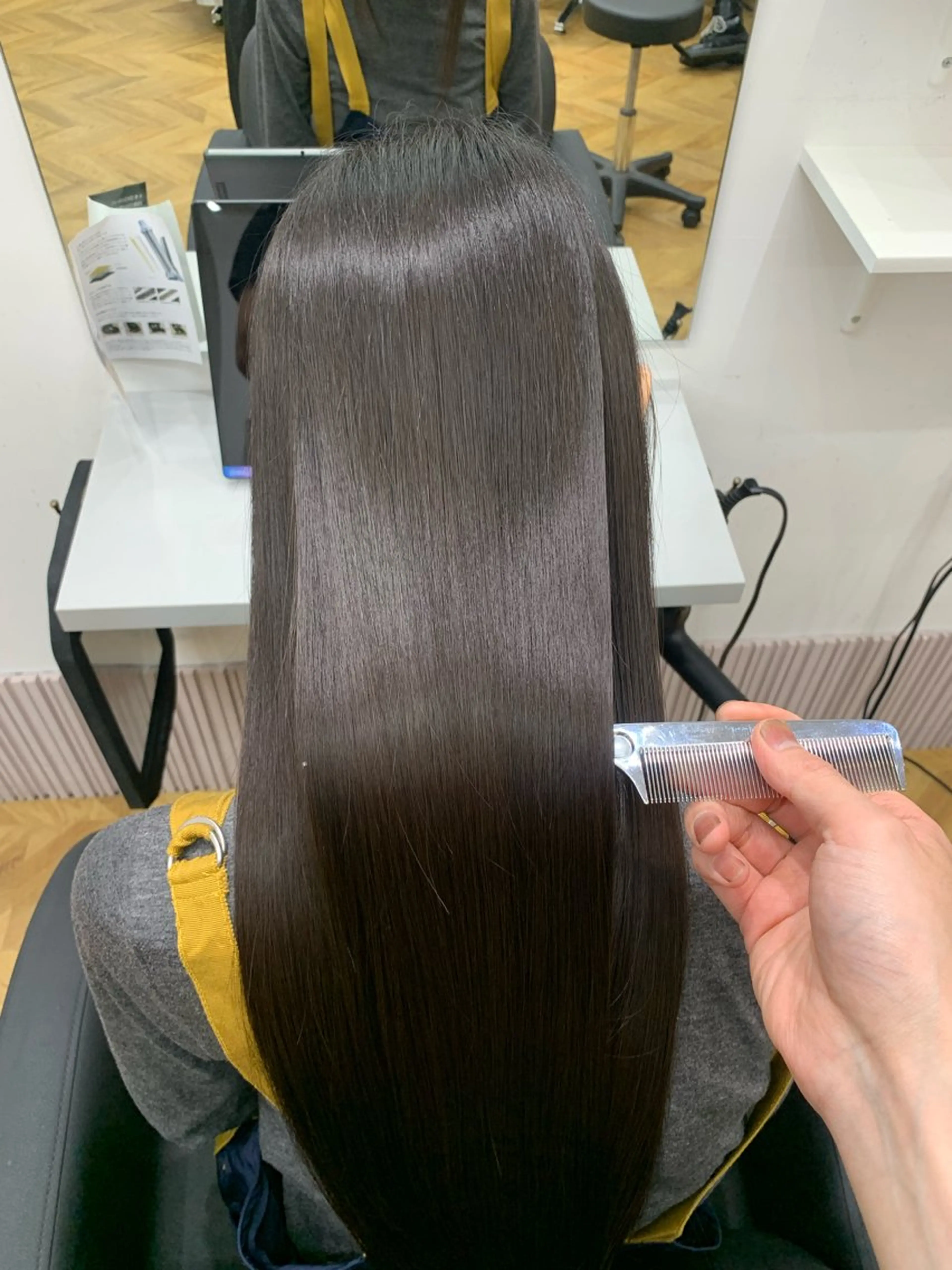 セミロング カラー パーマ ブリーチ 縮毛矯正 ブリーチ毛もかけれる 縮毛矯正🍎カイトのヘアスタイル
