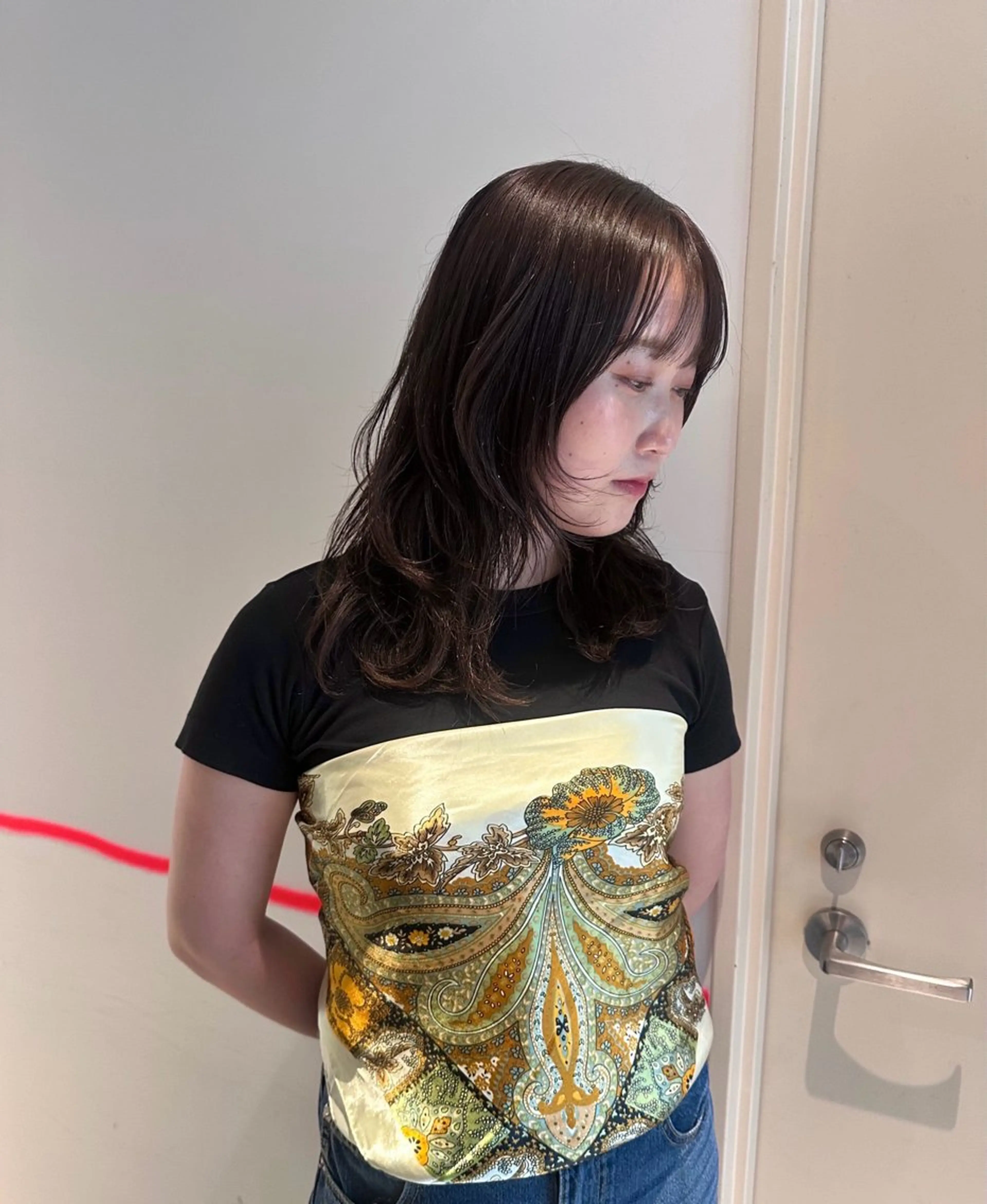 ロング ハイレイヤー レイヤーカット clear of hair LiT店所属・及川 遥/レイヤー/ カットモデルのヘアスタイル