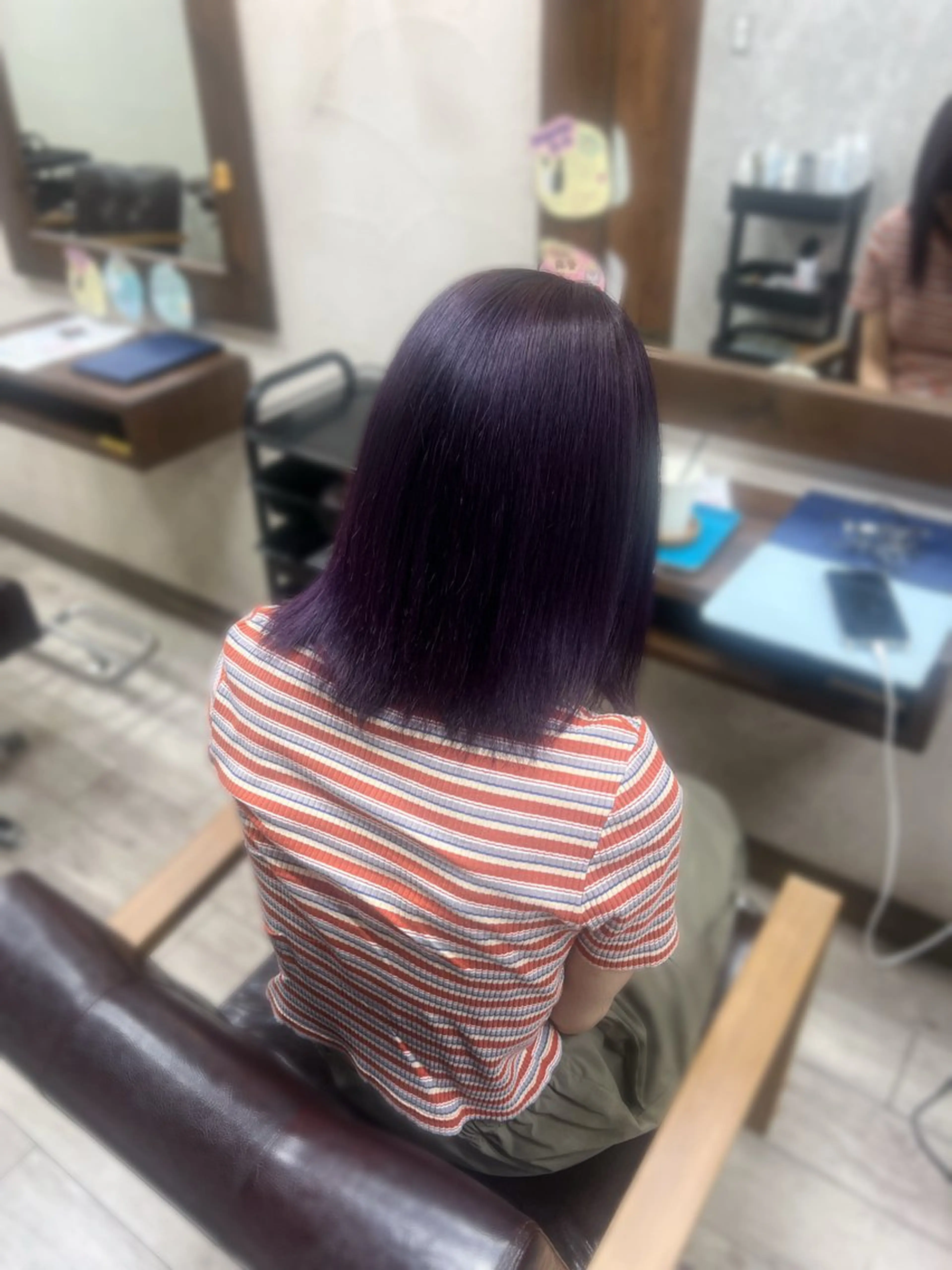 カラー ブラウンカラー ラベンダーカラー ヘアカラー トリートメント 平野 優菜のヘアスタイル