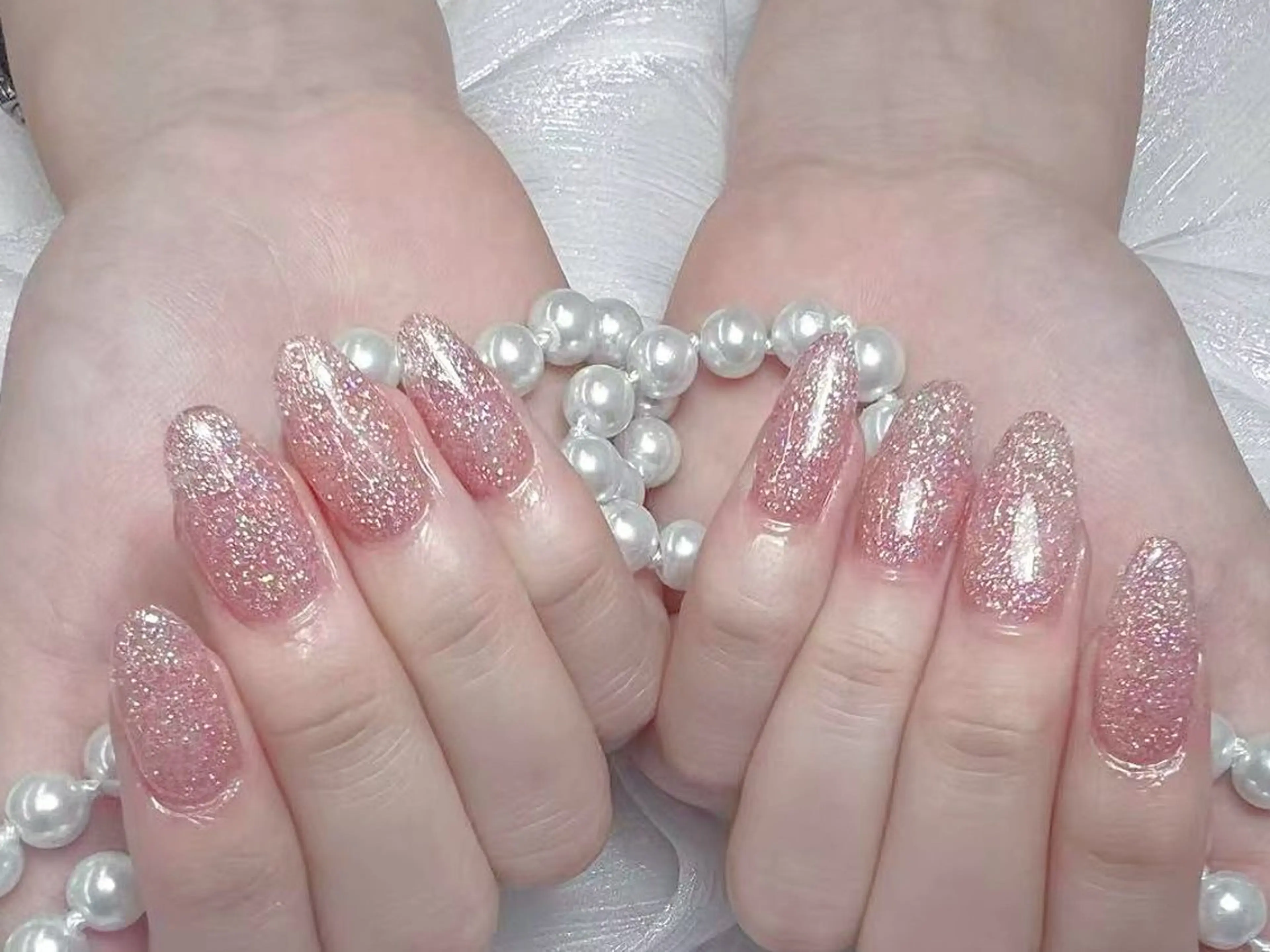 ロング 韓国風ヘア ハンドネイル NOA NAILのネイルデザイン