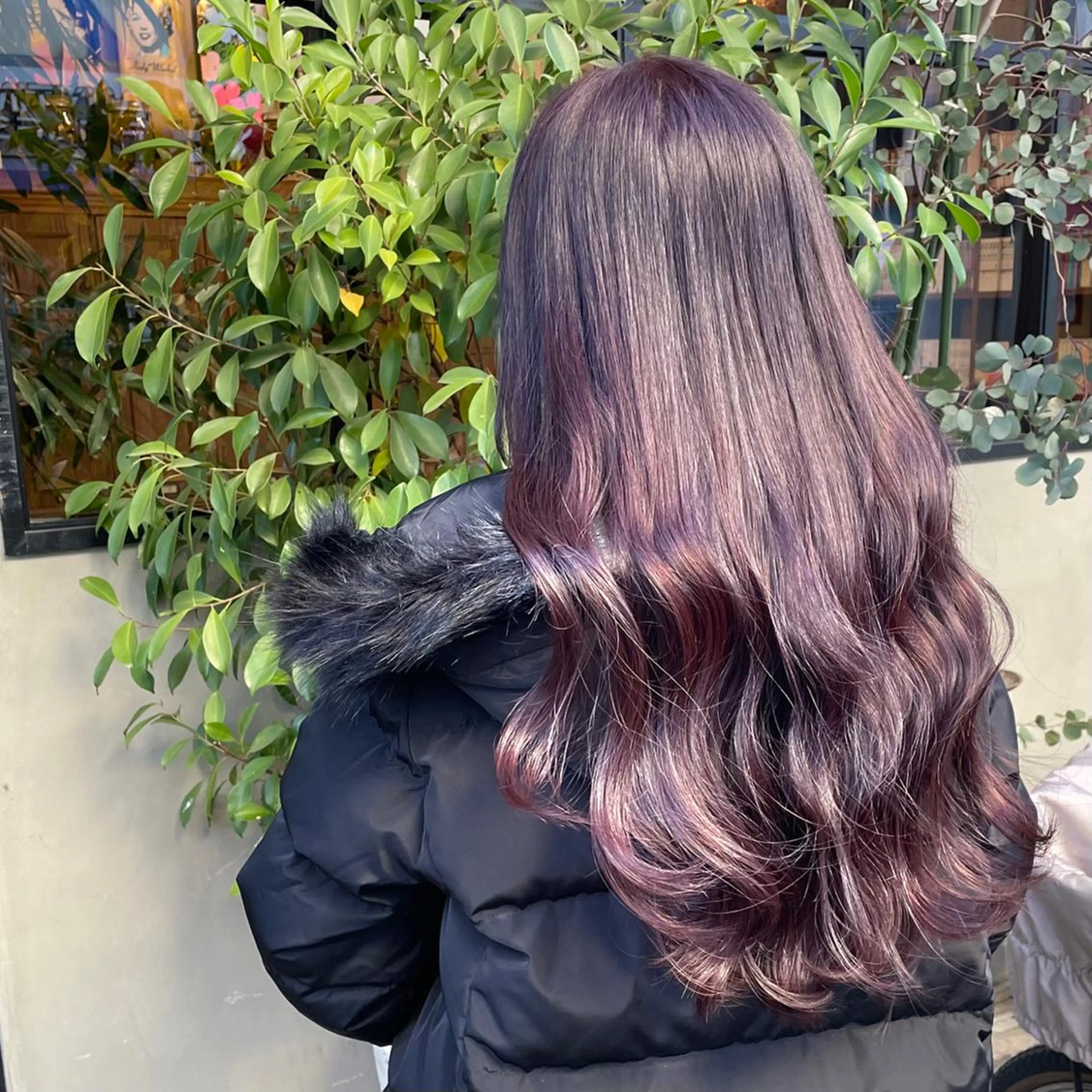 ロング カラー バイオレットカラー カット ヘアカラー トリートメント 竹内 春奈のヘアスタイル