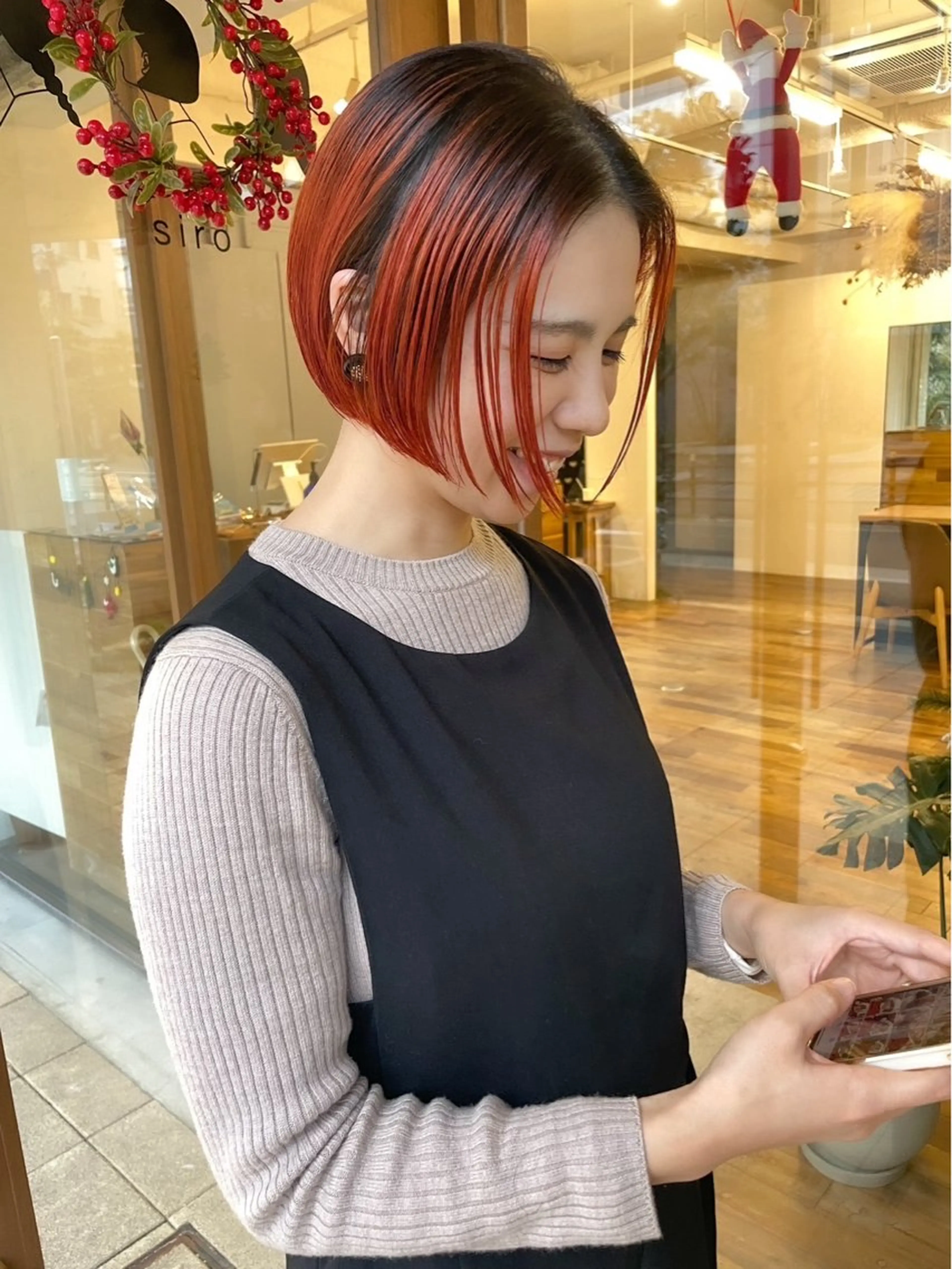 ミディアム カラー yohaku所属・ハイトーン美容師🫧 神崎 源のヘアスタイル