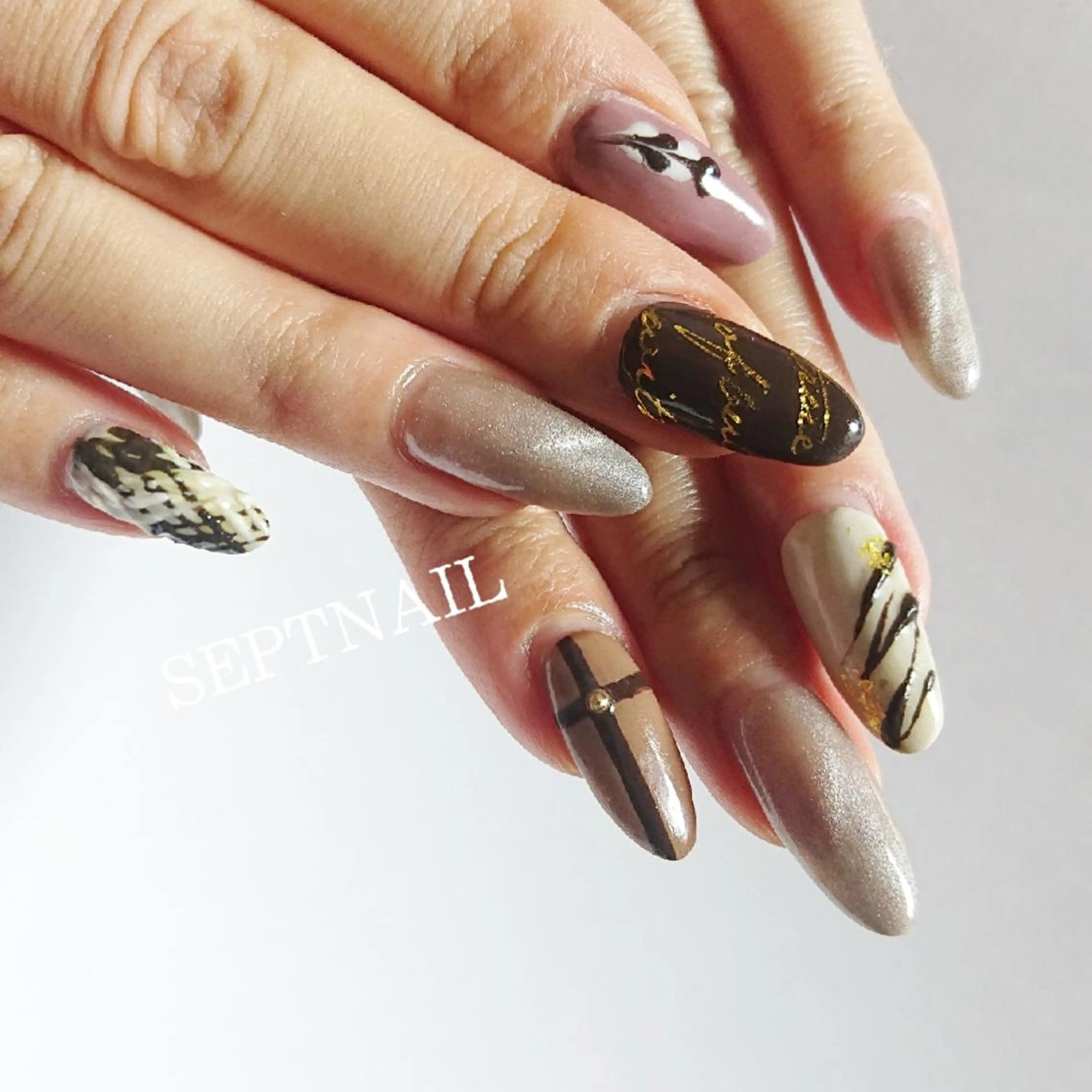 ネイル バレンタイン SEPTNAIL 中澤のネイルデザイン