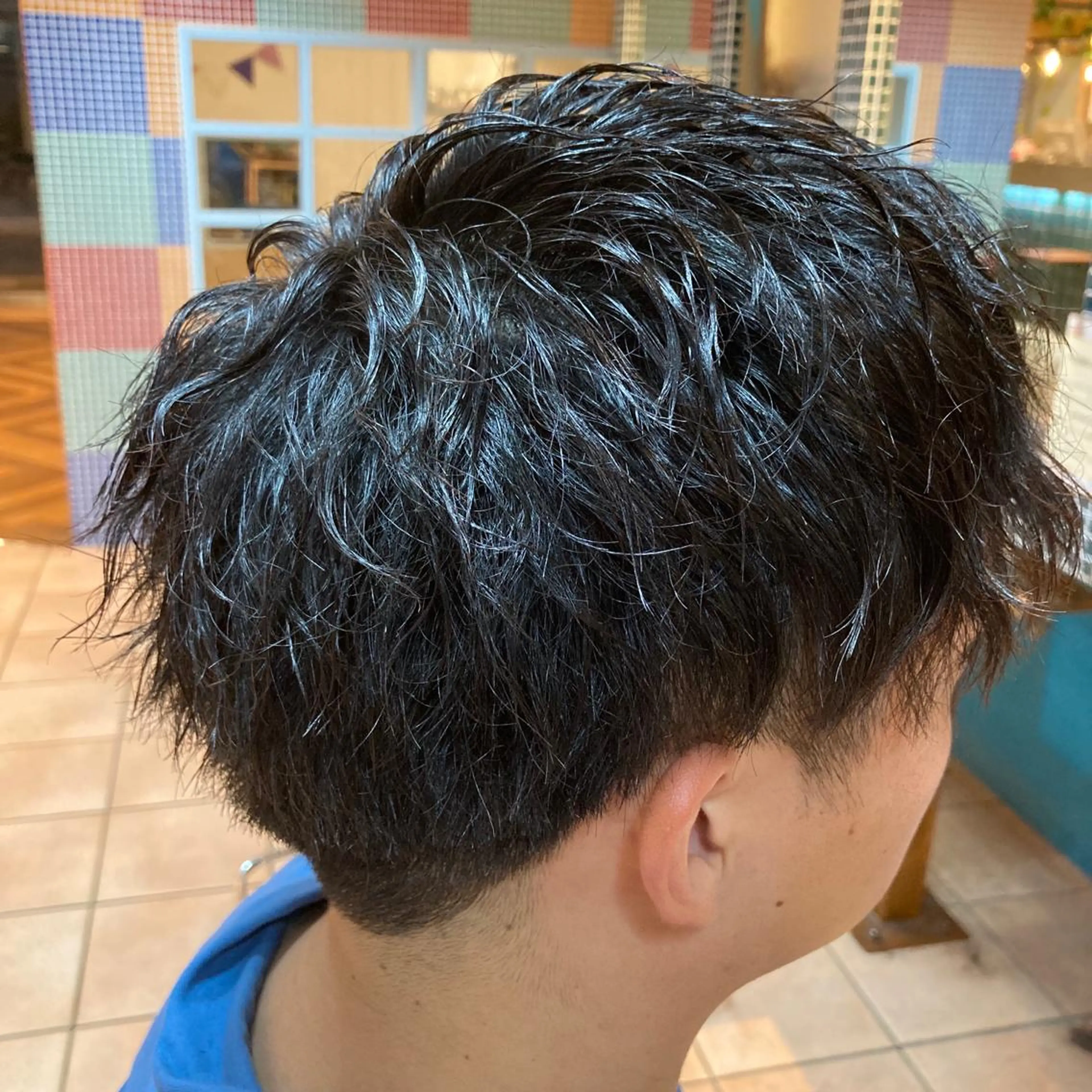 ショート パーマ メンズ カット パーマ トリートメント ⭕️メンズ特化 村上　陸⭕️のヘアスタイル