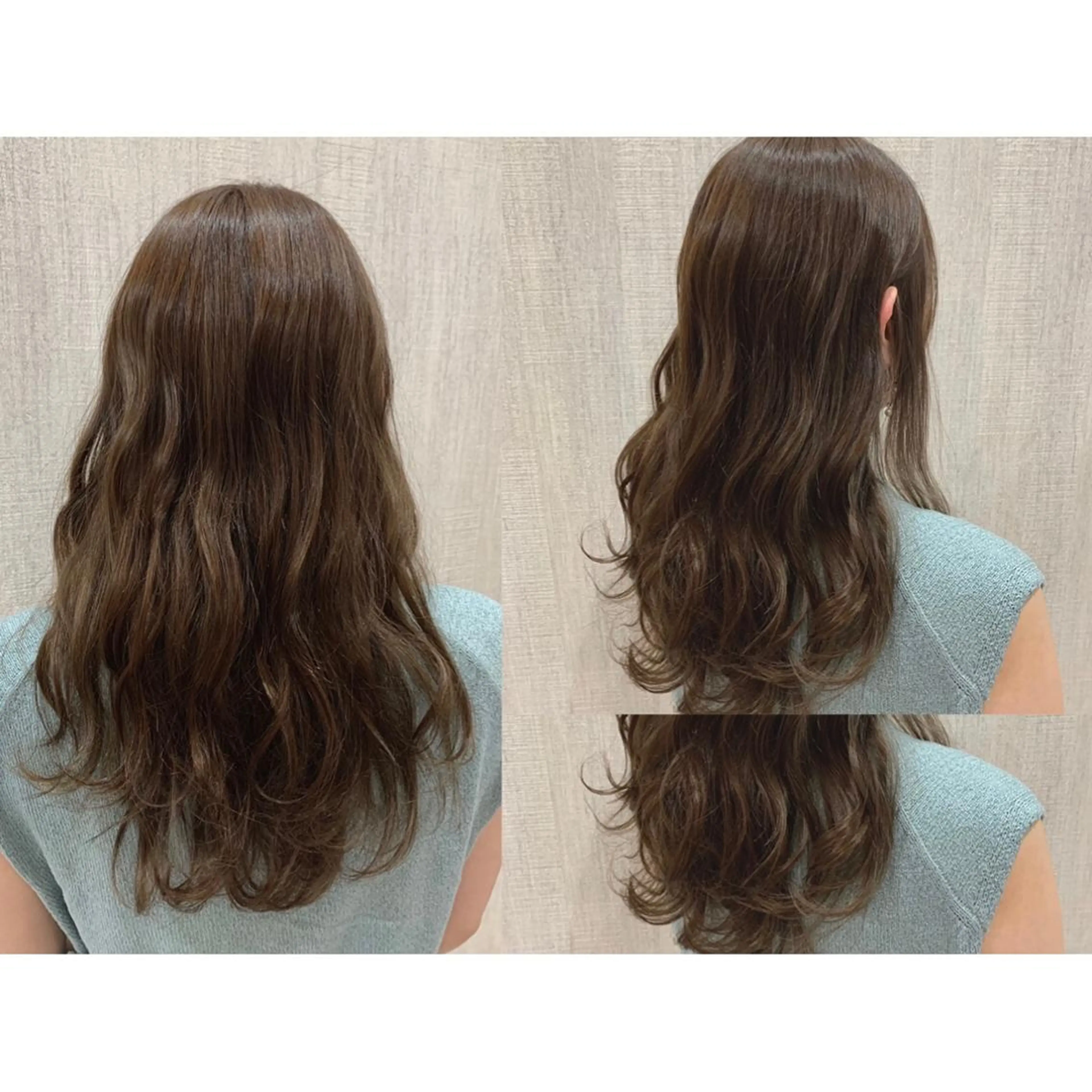 セミロング カラー カット ヘアカラー 🫧透け感⋆艶髪💎 山口アヤカのヘアスタイル