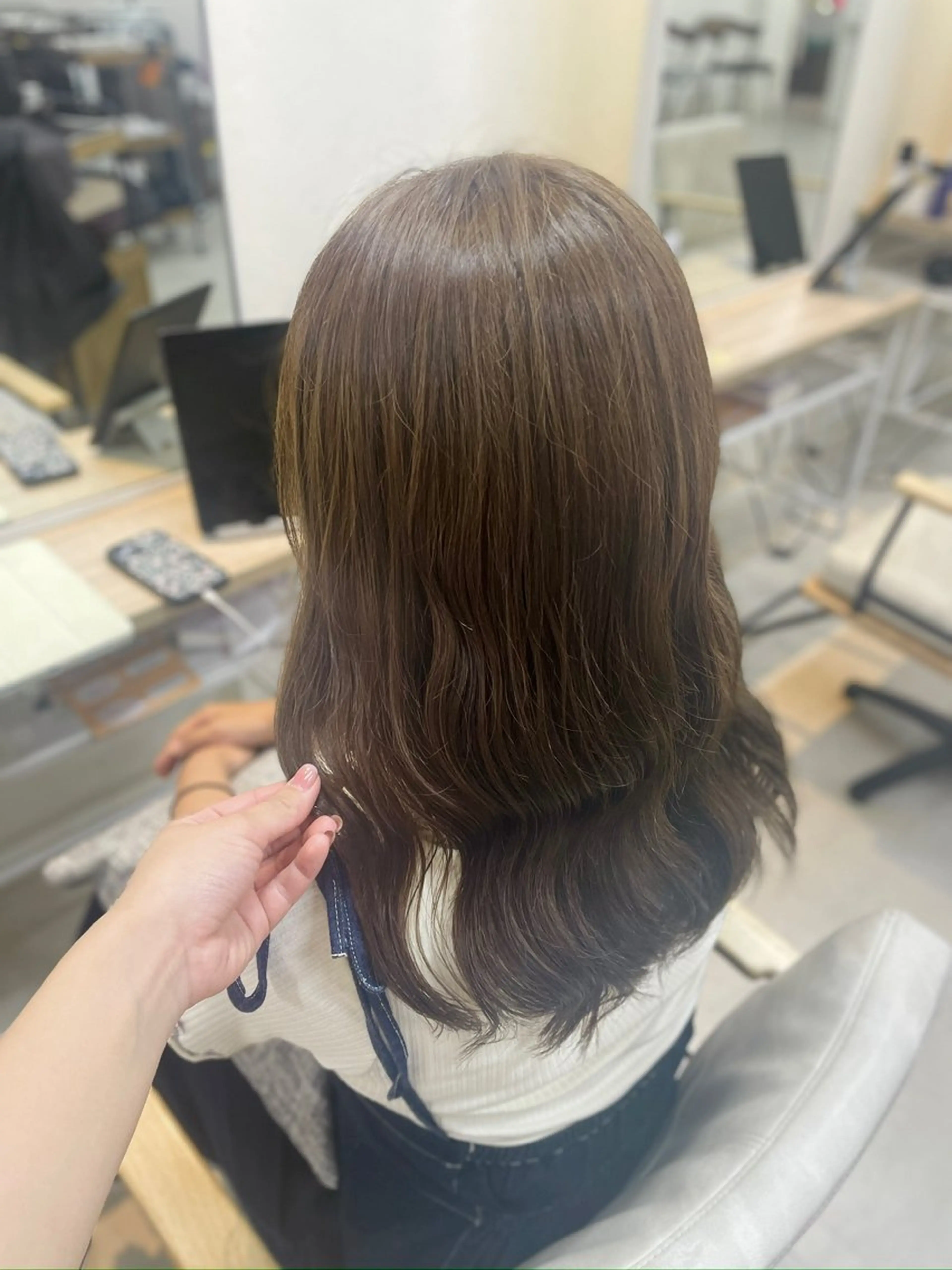セミロング ヘアカラー トリートメント Aoi /暖色カラー /ボブモデル募集🪐のヘアスタイル