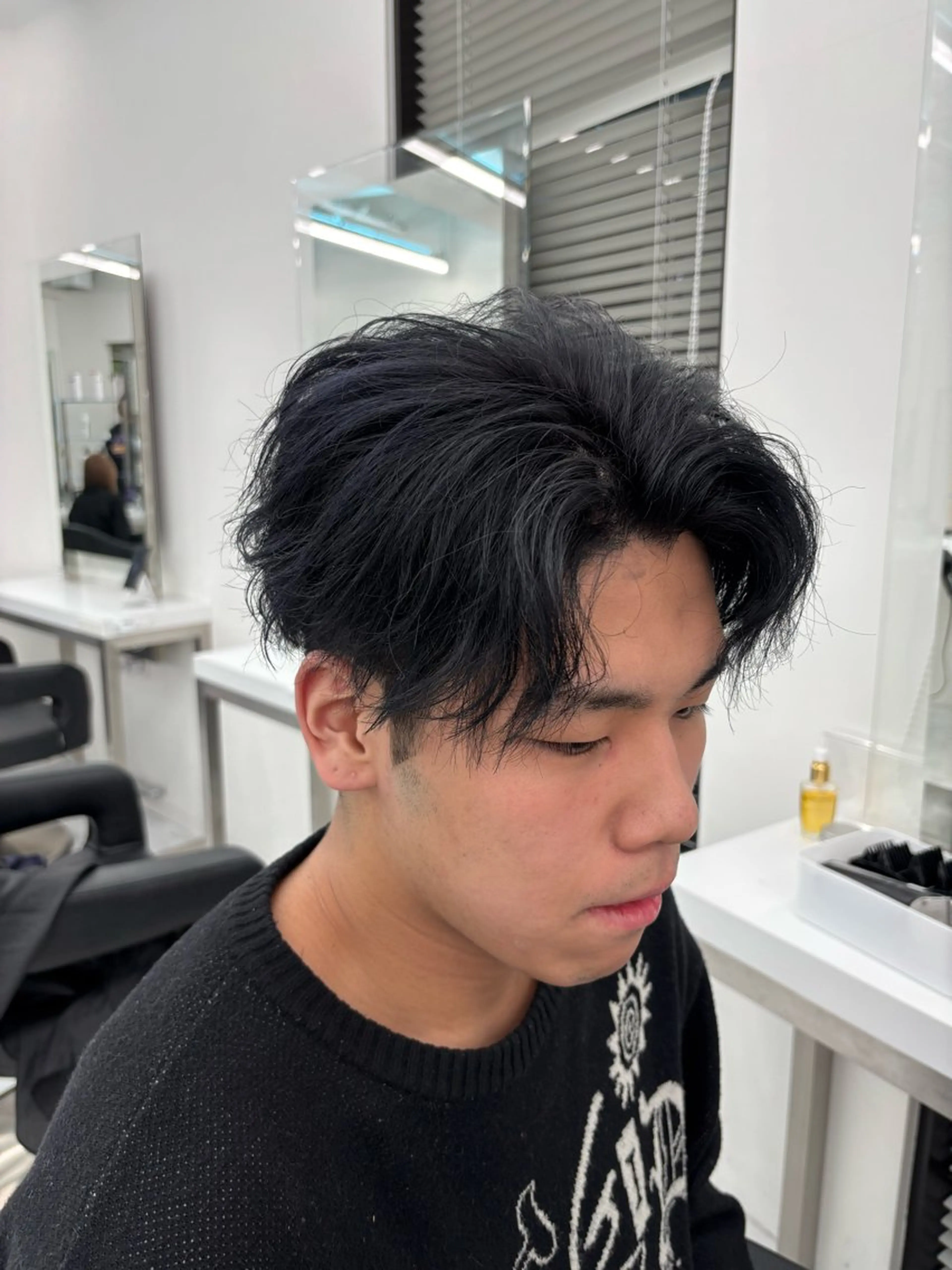ショート カラー メンズ カット ヘアカラー ヘッドスパ ヘアセット 斗和🫧天神/ハイ トーン／透明感カラーのヘアスタイル