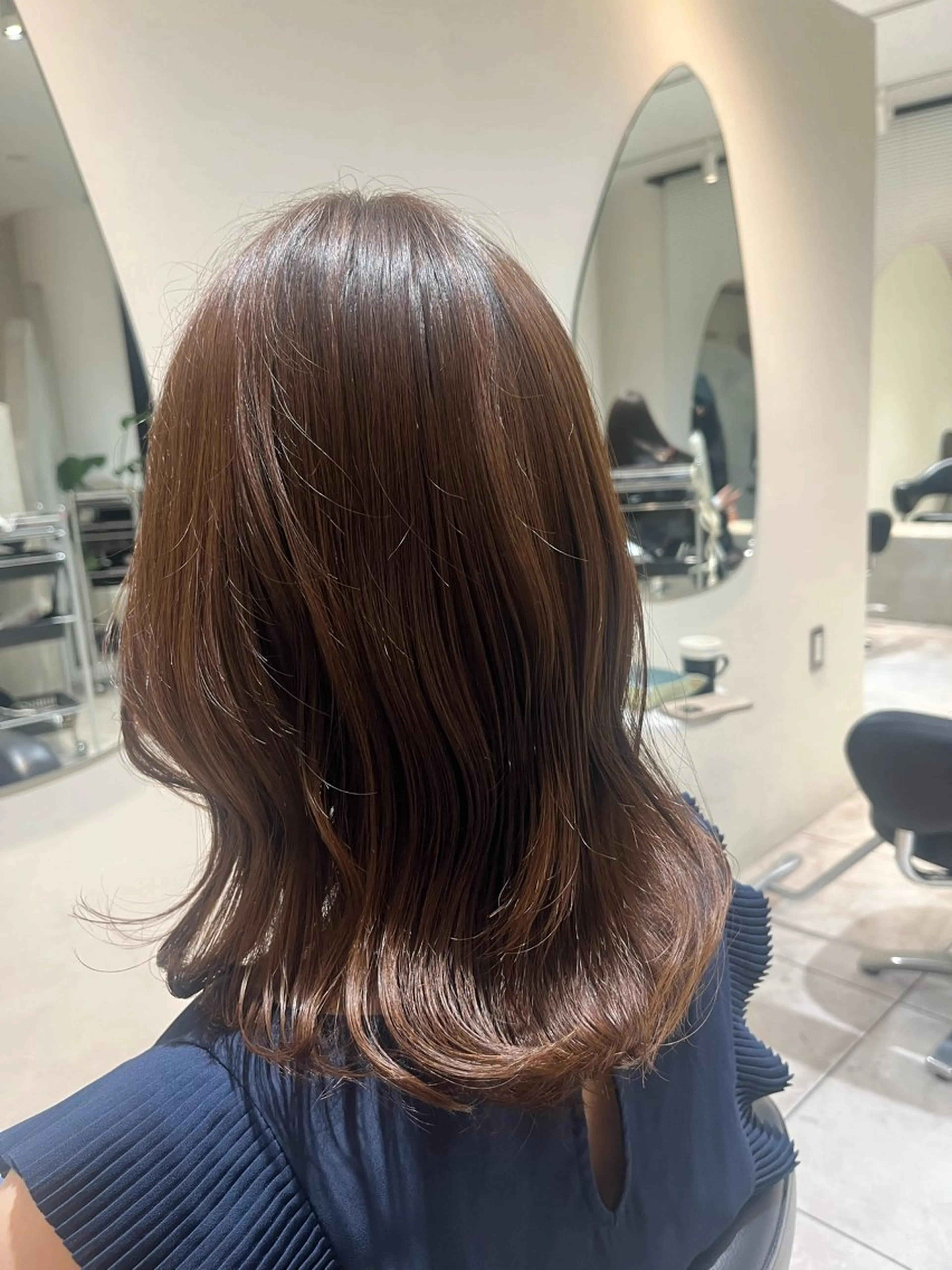 ミディアム カラー ヘアカラー 🫧美髪縮毛矯正🫧 横山 遥のヘアスタイル