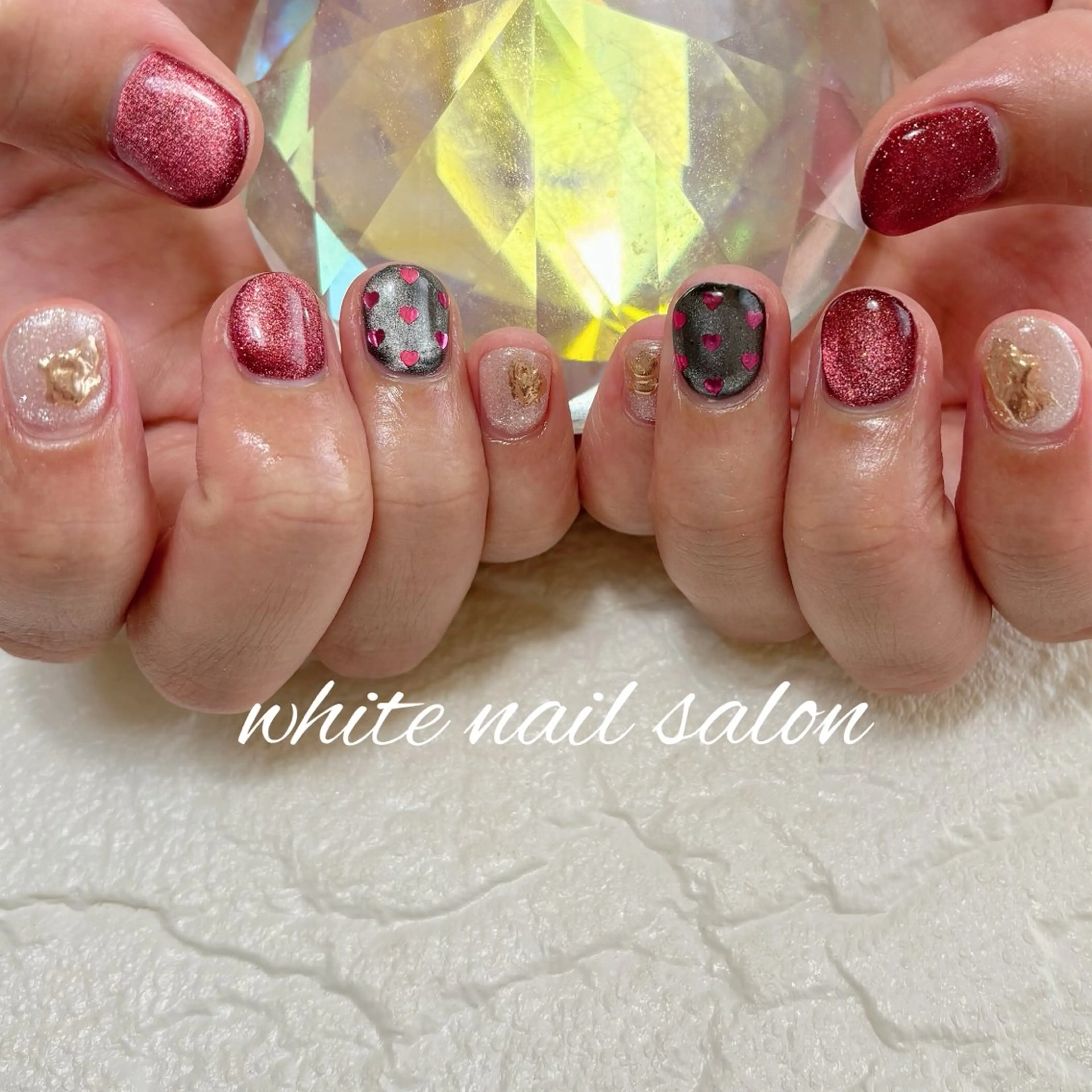 ネイル フットネイル ホワイト ハンドネイル white nail salonのネイルデザイン