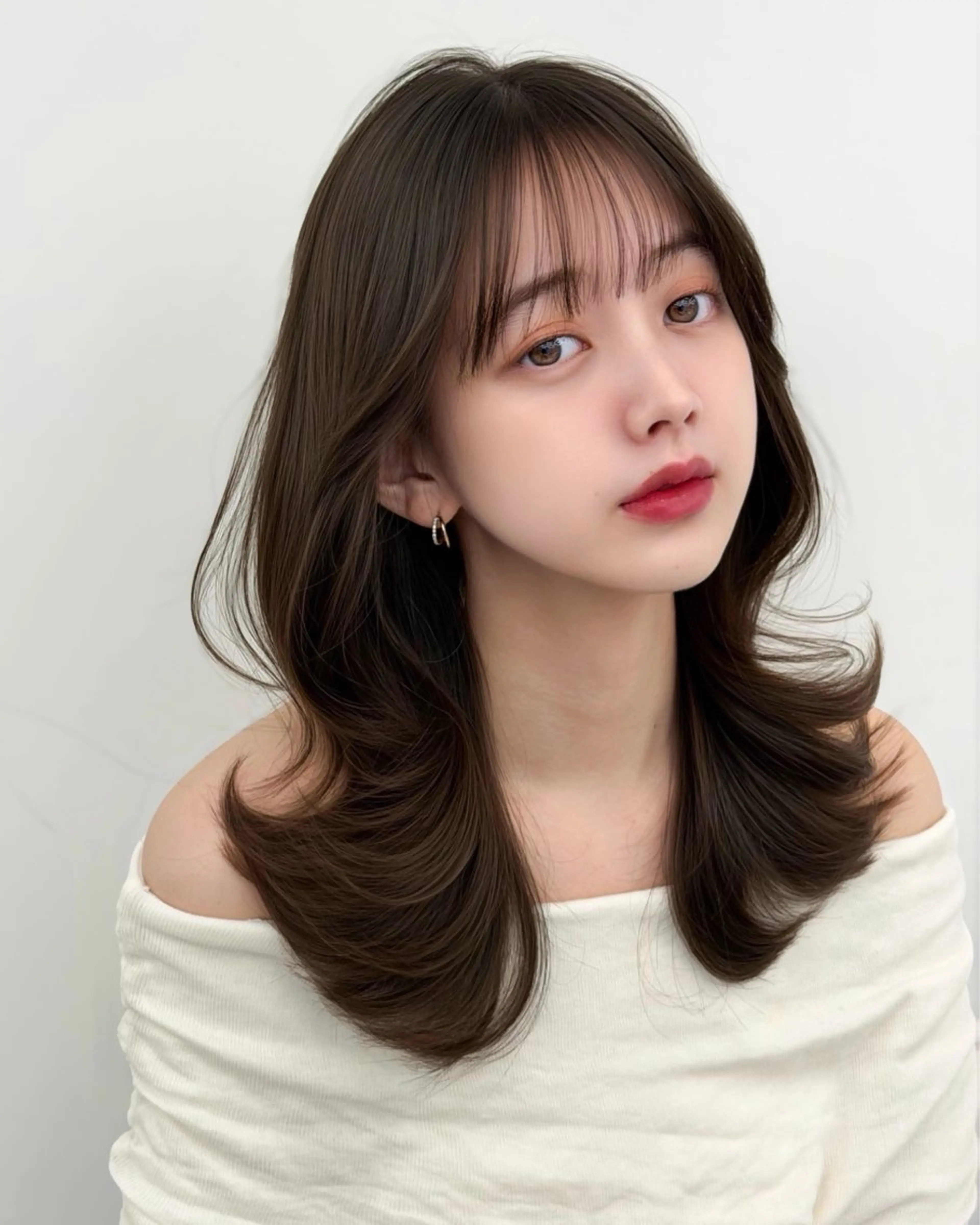 ロング カラー カット ヘアカラー トリートメント 韓国ヘア 紗希 🦋のヘアスタイル