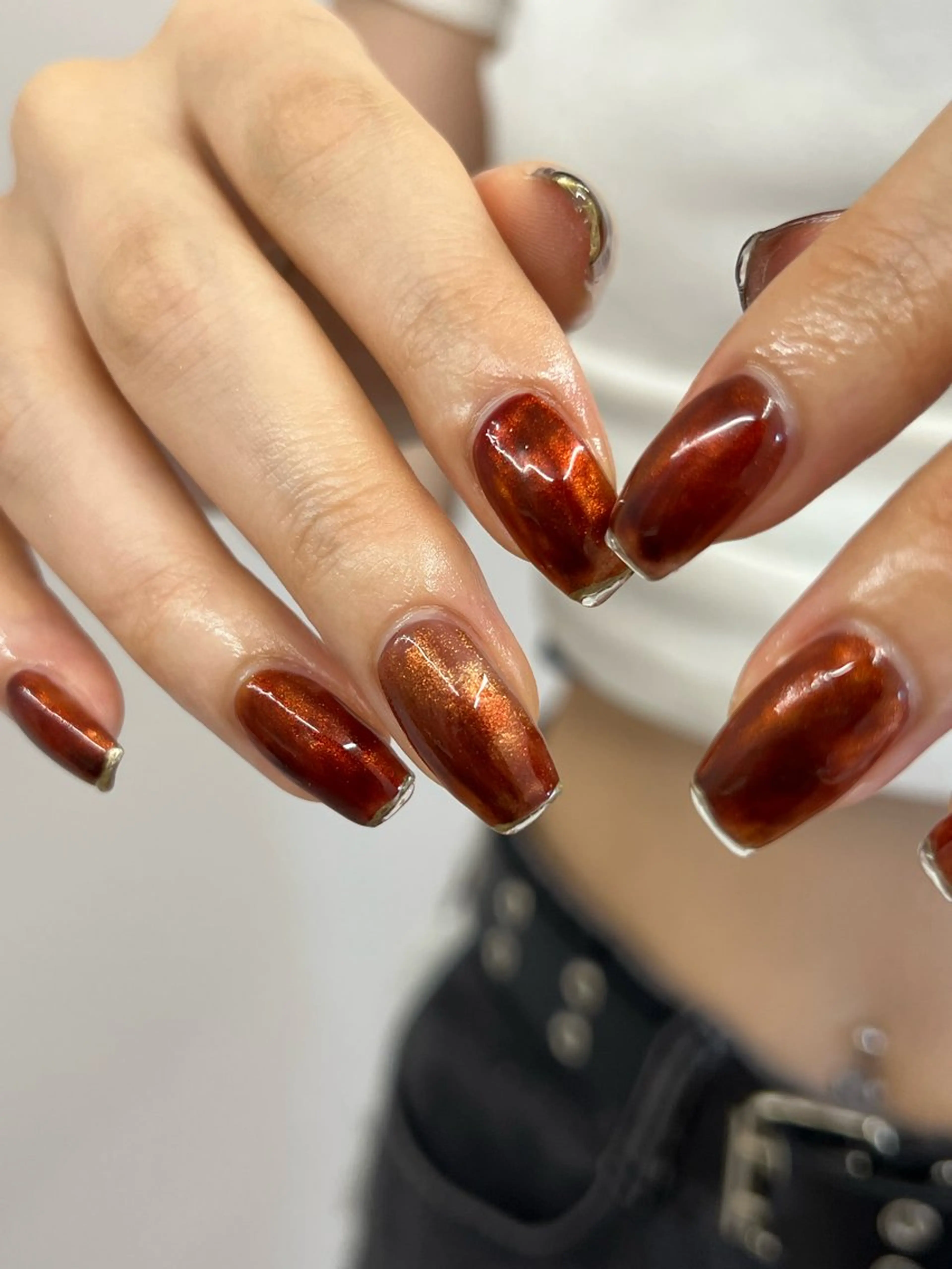 ネイル ジェルネイル マグネットネイル ニュアンスネイル パラジェル リボン ハンドネイル ハンドケア Bana_ Nailのネイルデザイン