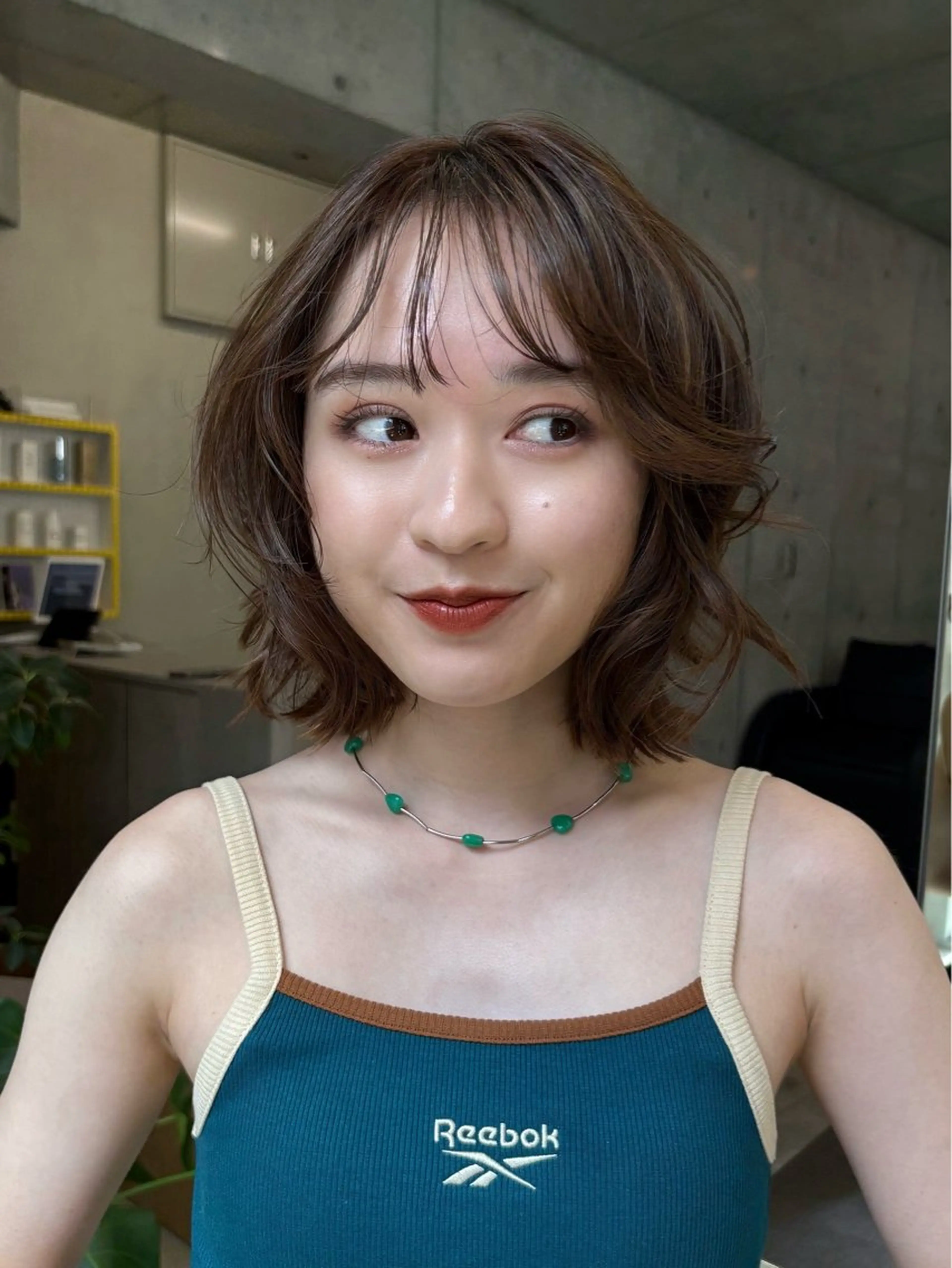 ミディアム カラー カット ヘアカラー トリートメント レイヤー/柔色 /saKiのヘアスタイル