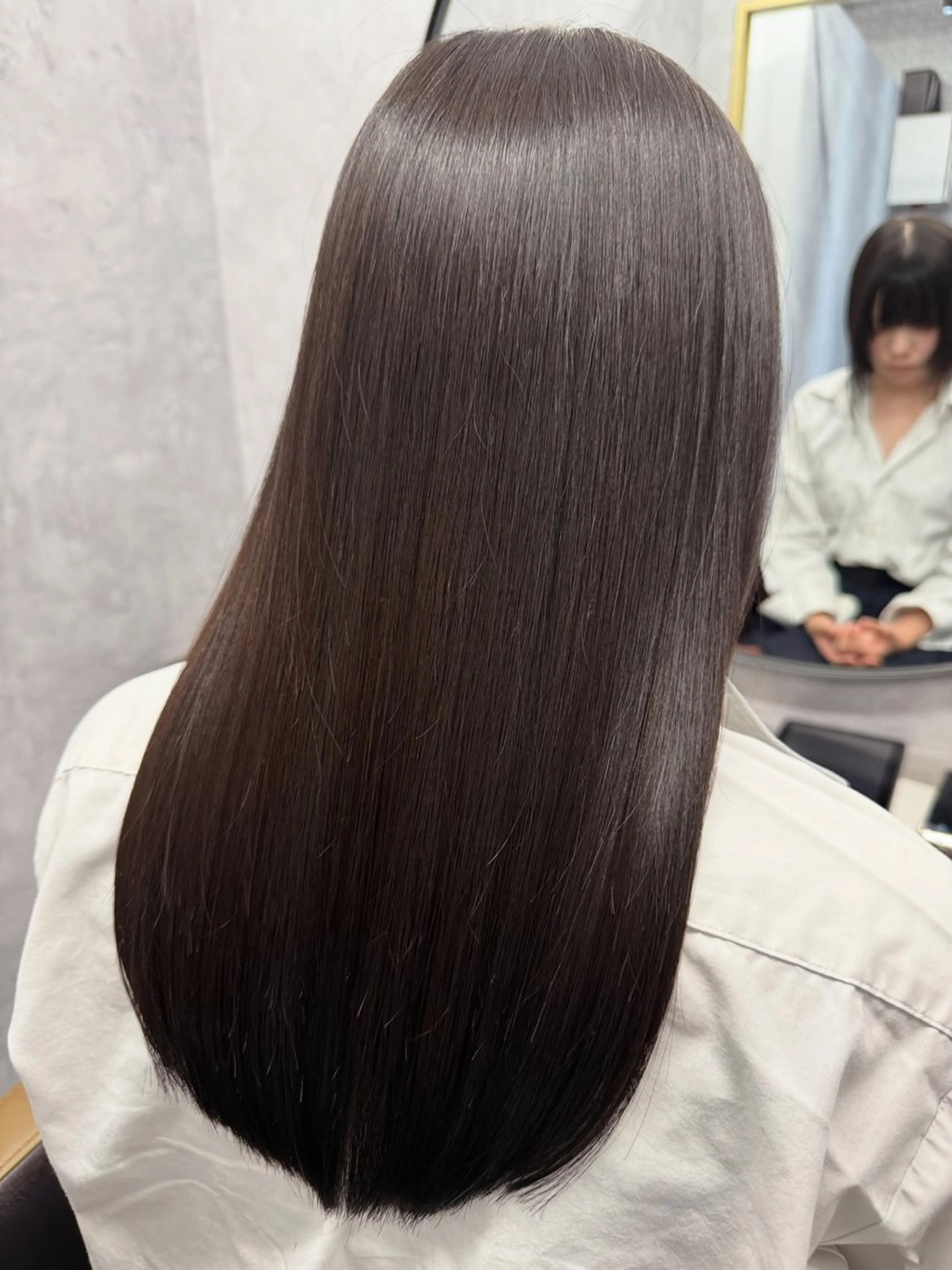 セミロング 酸性ストレート カット 縮毛矯正 トリートメント Naoto   ☆ number天王寺店のヘアスタイル
