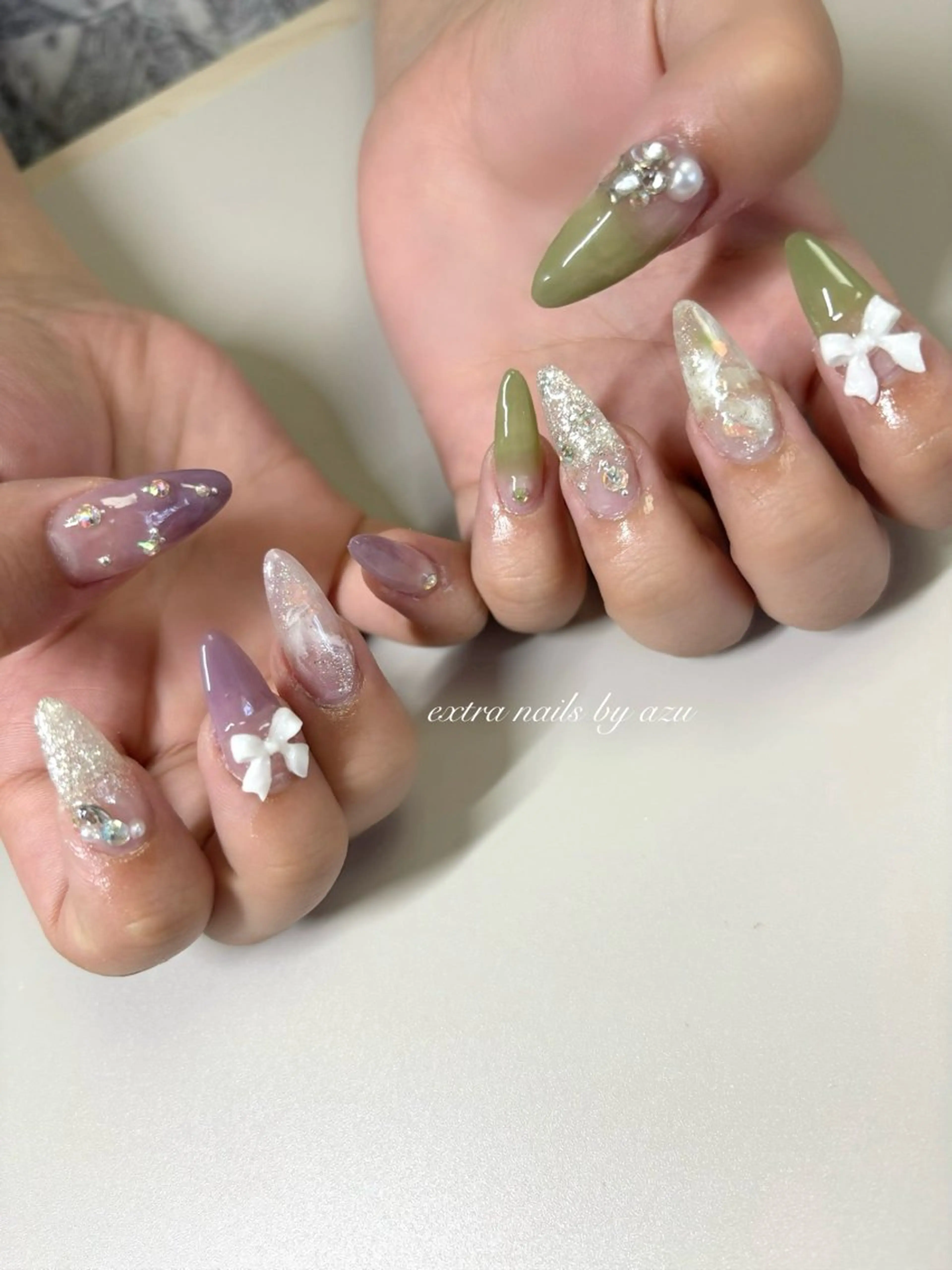 ネイル ハンドネイル extranails /wax　azuのネイルデザイン