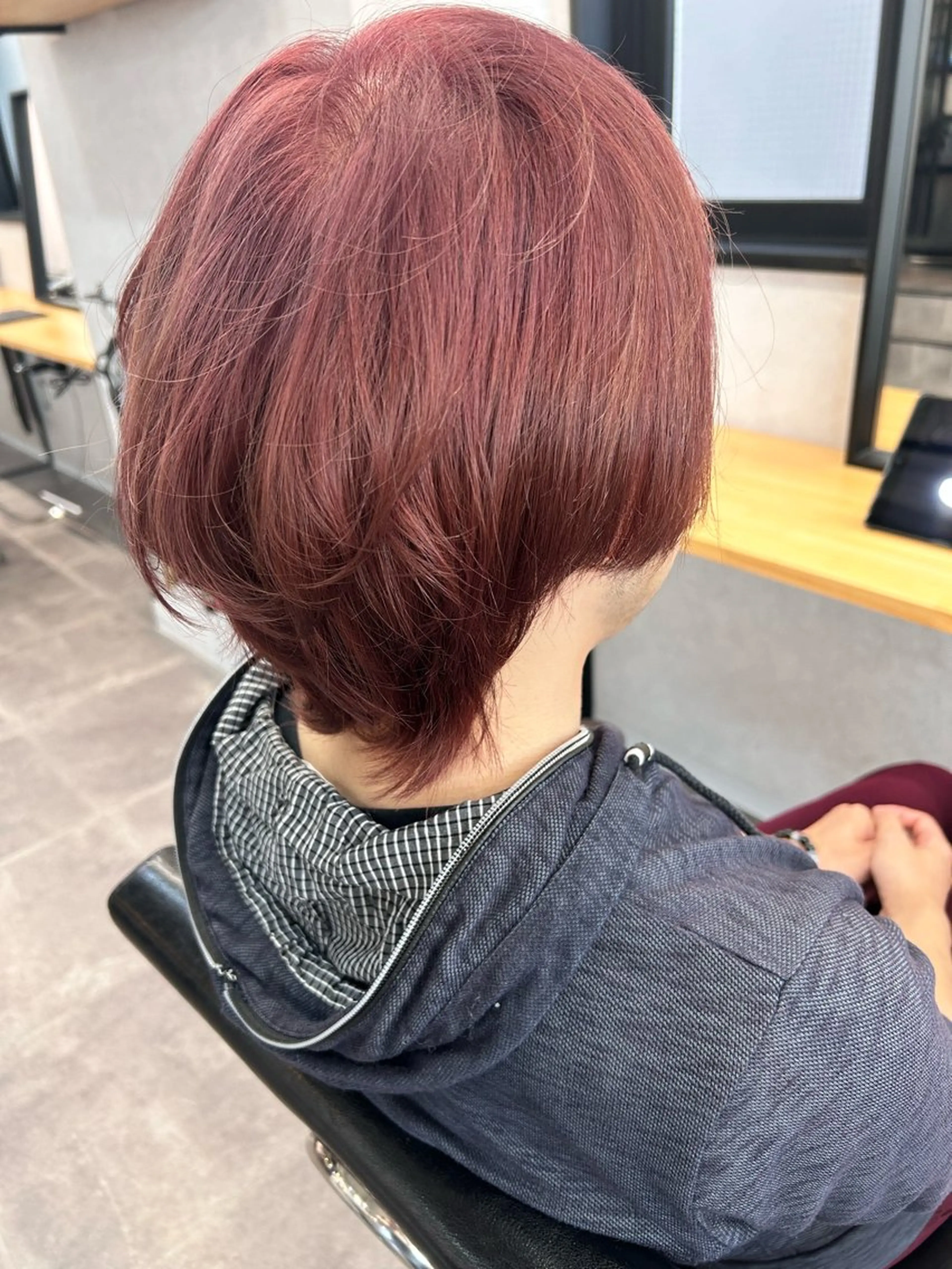 ショート メンズ レッドブラウン ヘアカラー トリートメント エクステ/心斎橋/ ハイトーン/ミサキのヘアスタイル