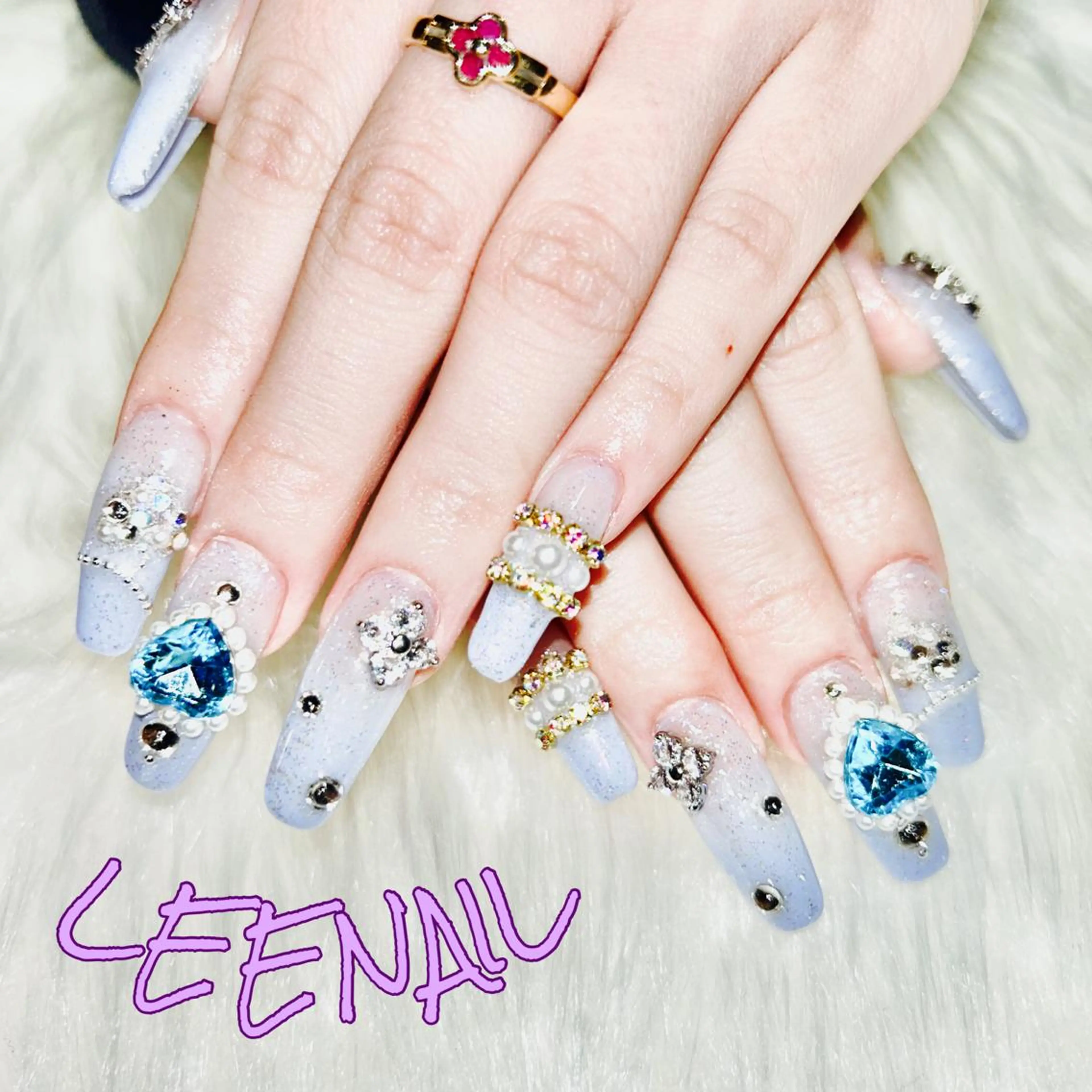 ネイル ロングネイル スカルプネイル RicaNail 自宅サロンのネイルデザイン