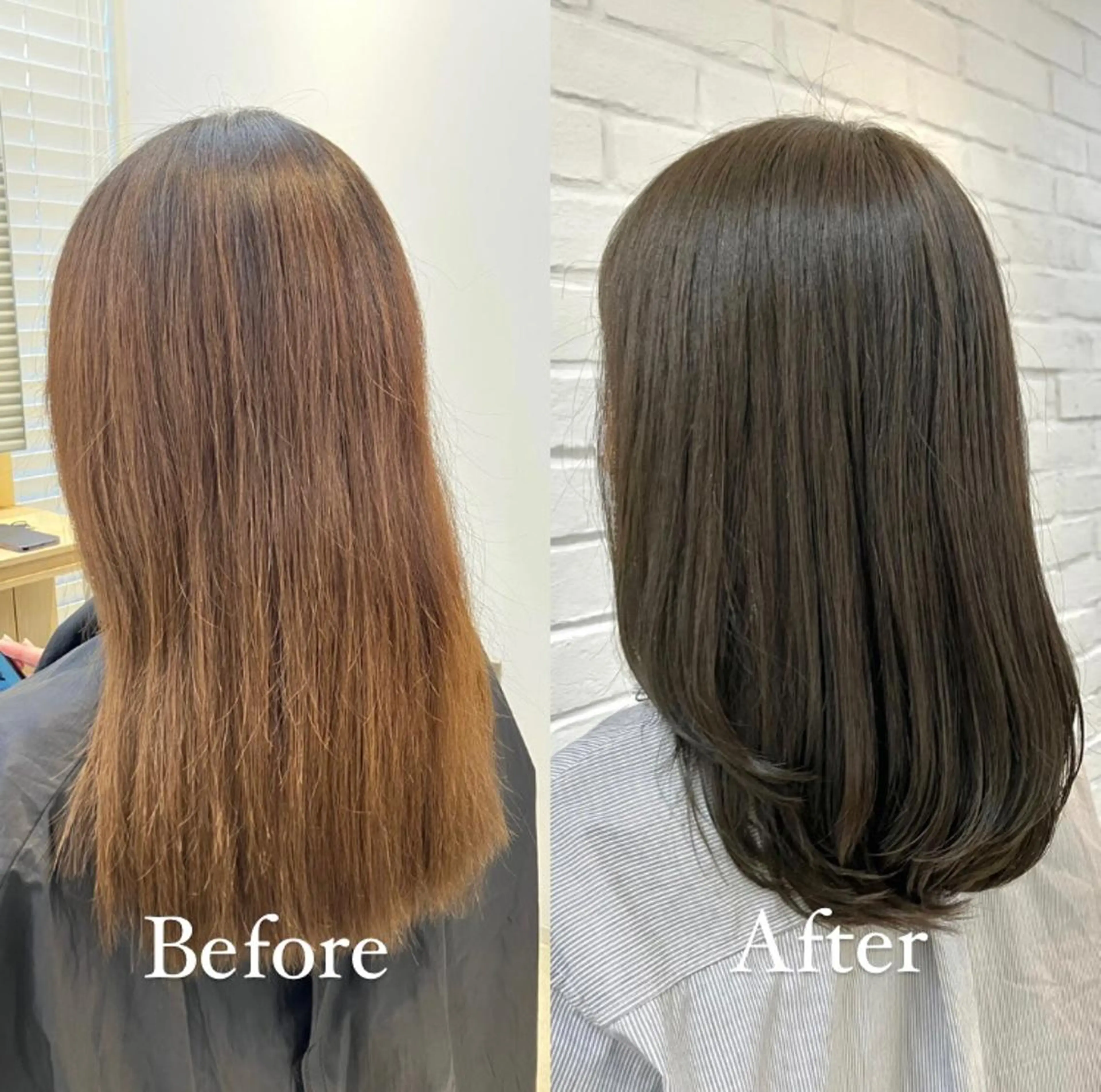 ミディアム カット ヘアカラー トリートメント 寺崎 琴音のヘアスタイル
