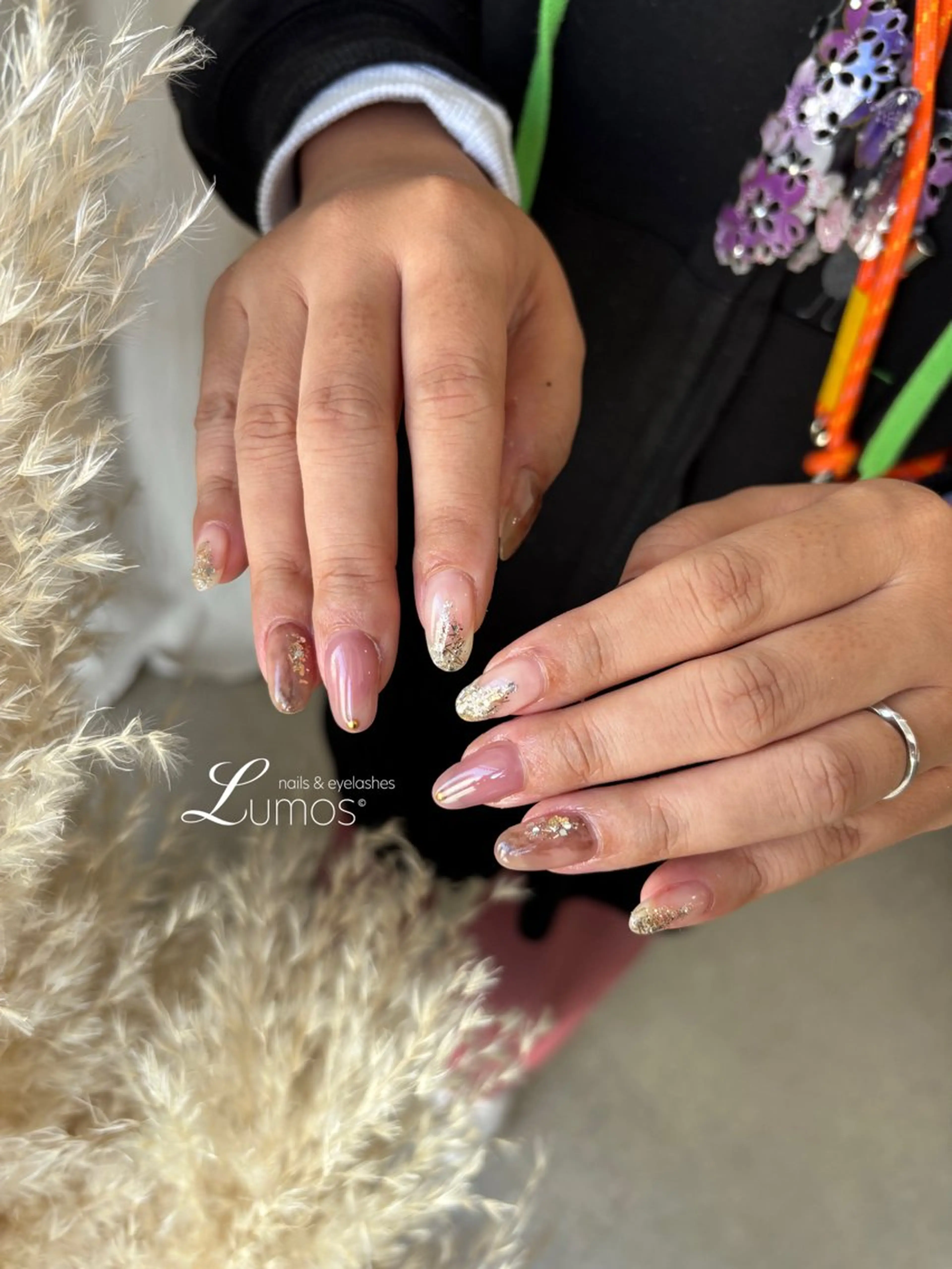 ネイル アートネイル オフィスネイル Lumos  nails&eyelashes 桜川所属・Lumos Rikaのネイルデザイン